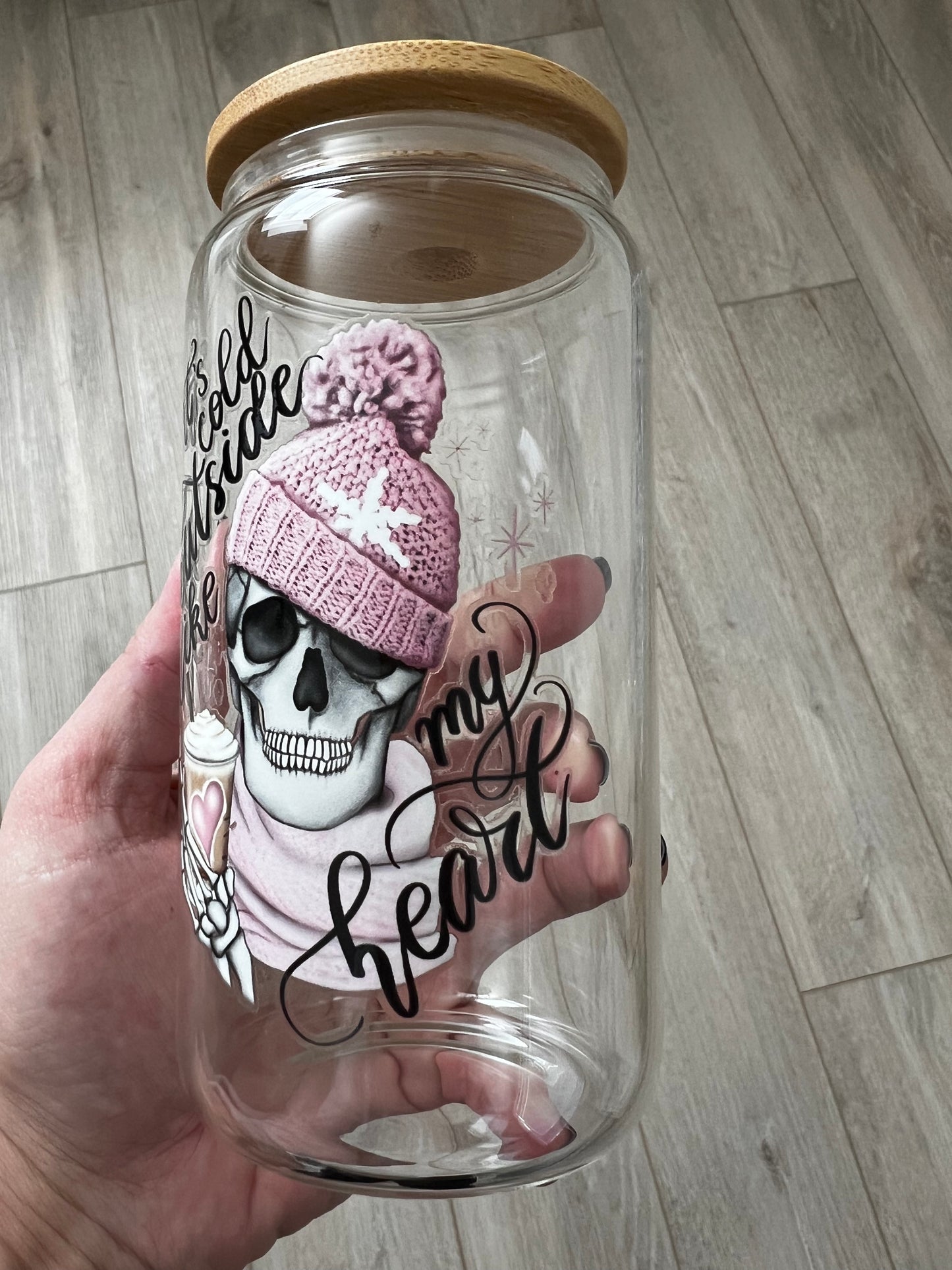 Cold Like My Heart 16 oz Beer Can Glass