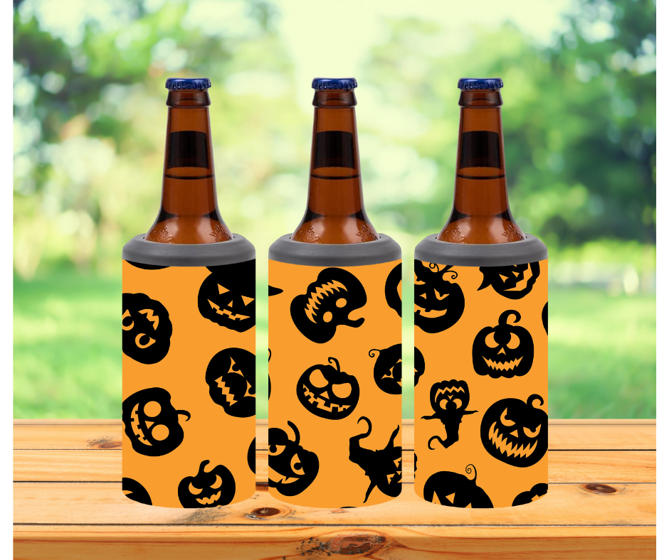 Black Jack-O-Lanterns 4 in 1 Sublimation Can Cooler