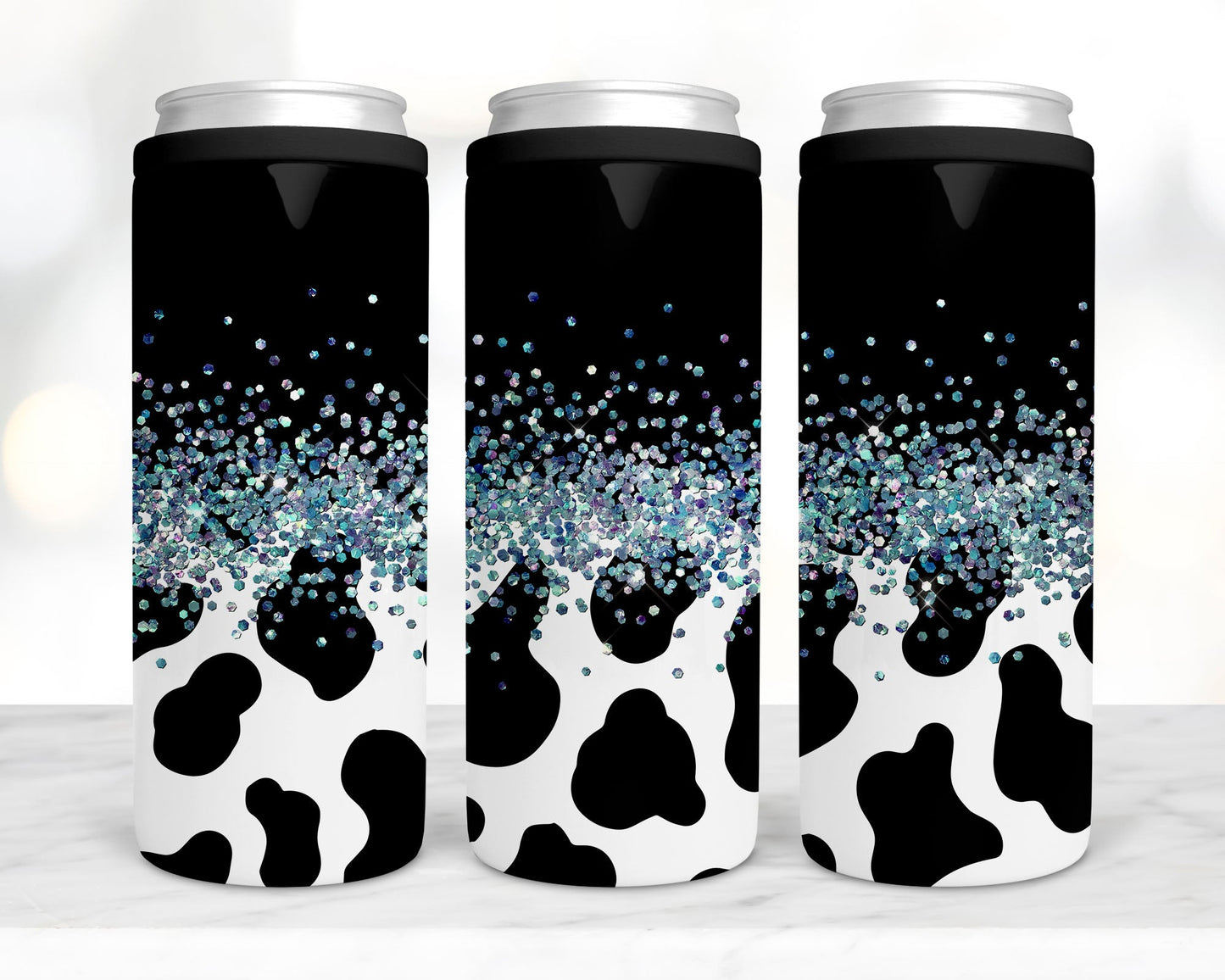 Sparkly Cow 4 in 1 Sublimation Can Cooler