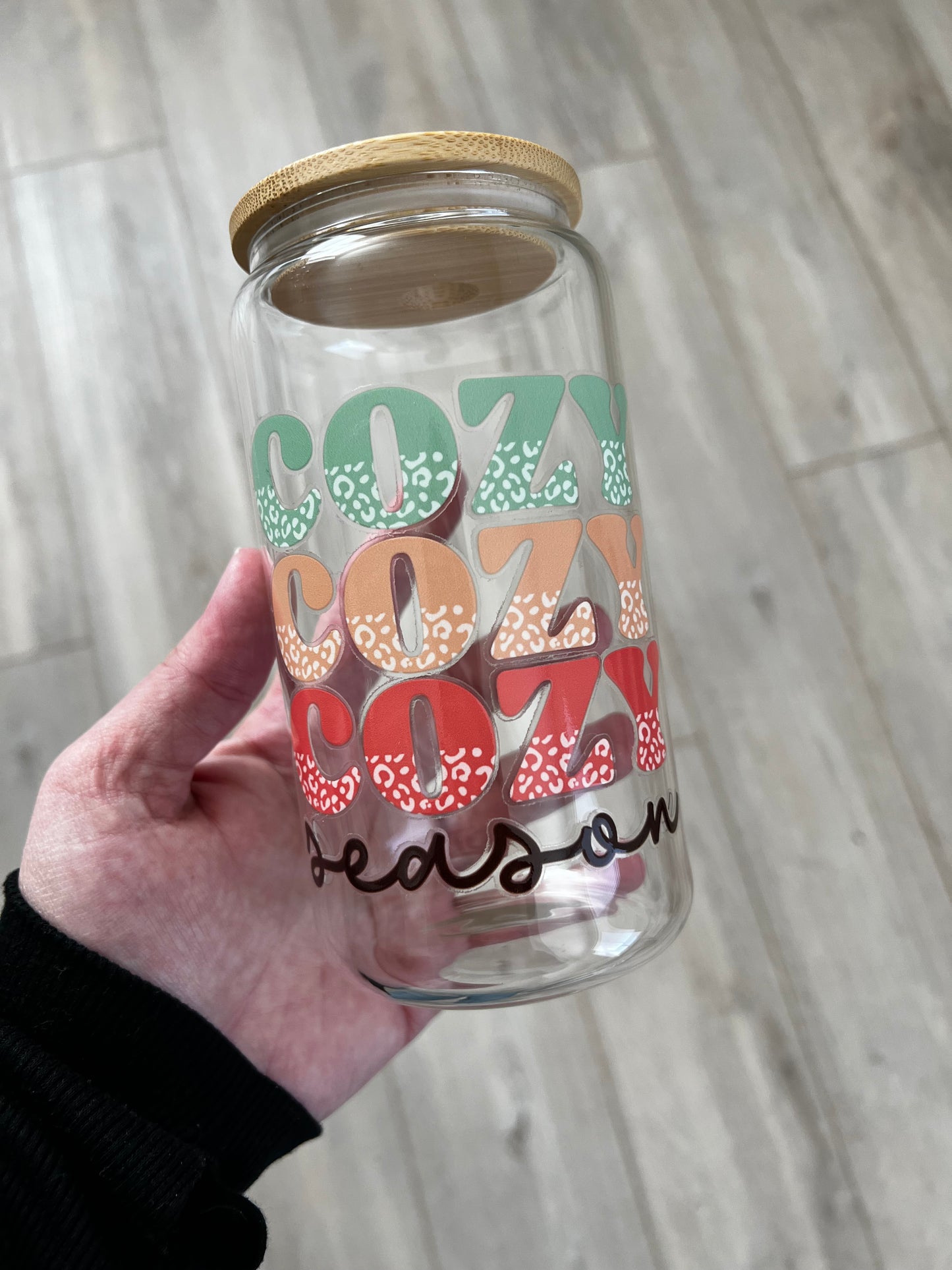 Cozy Season 16 oz Beer Can Glass