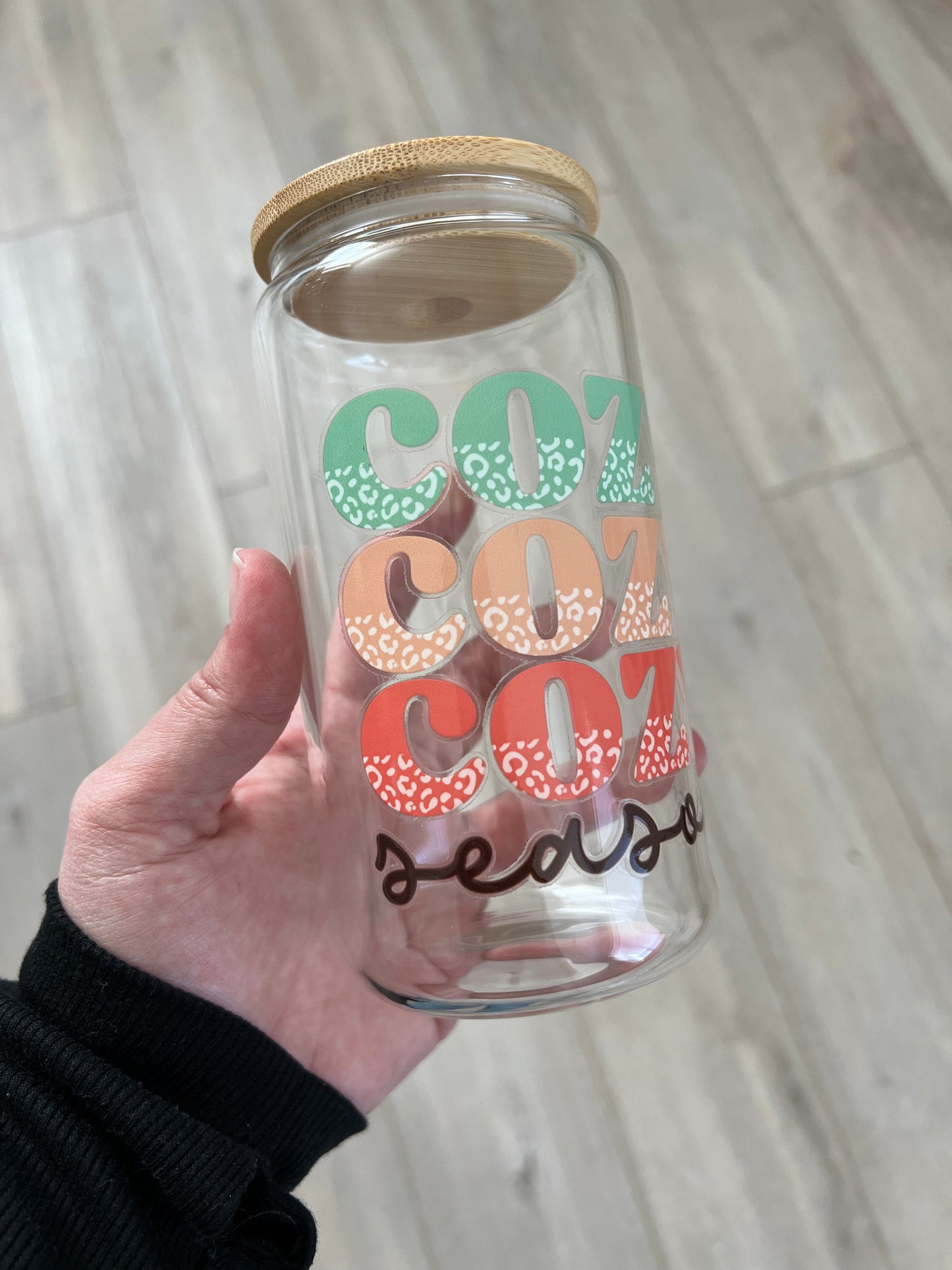 Cozy Season 16 oz Beer Can Glass