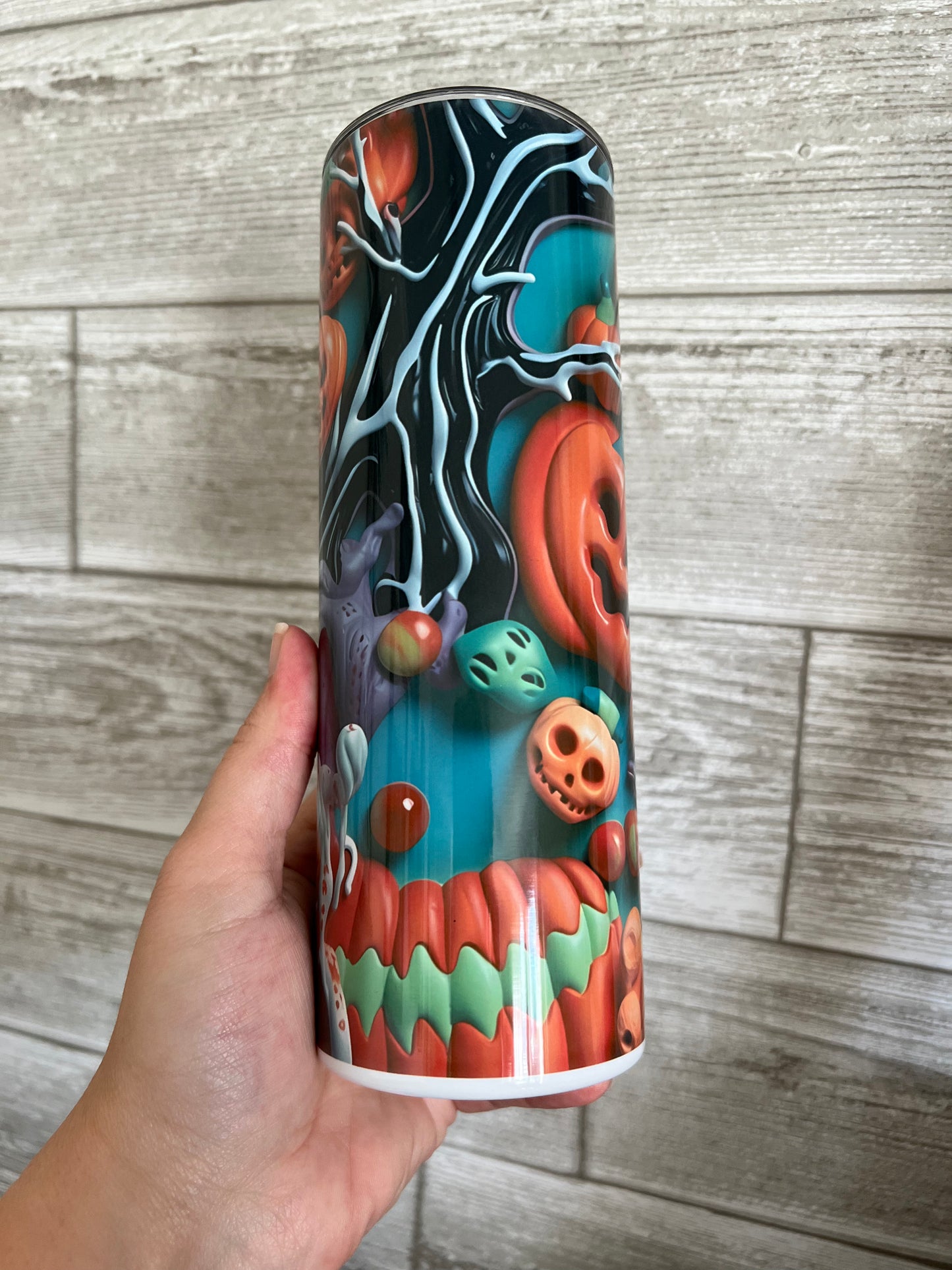 3D Spooky Pumpkins 20 oz Insulated Tumbler