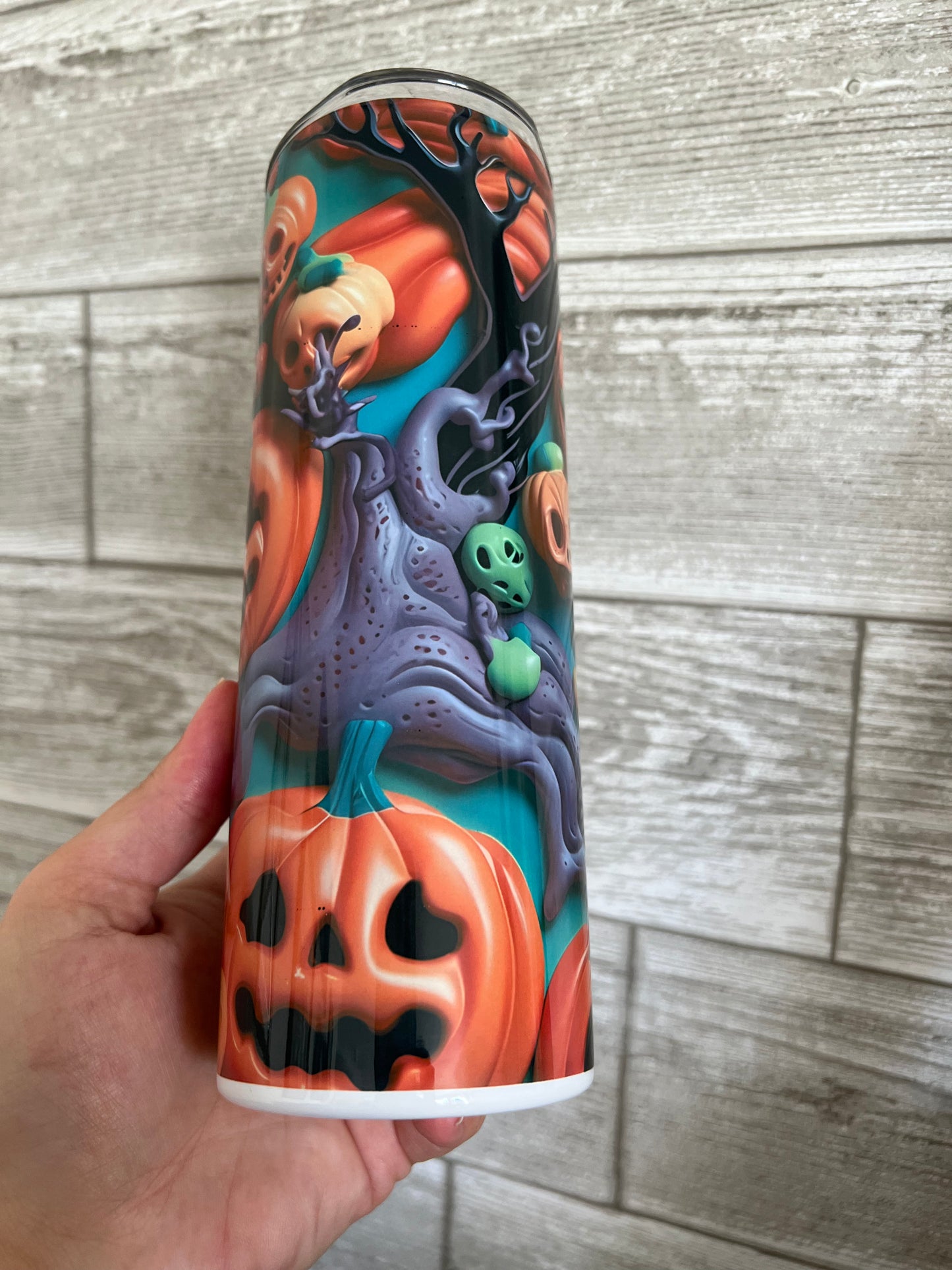 3D Spooky Pumpkins 20 oz Insulated Tumbler