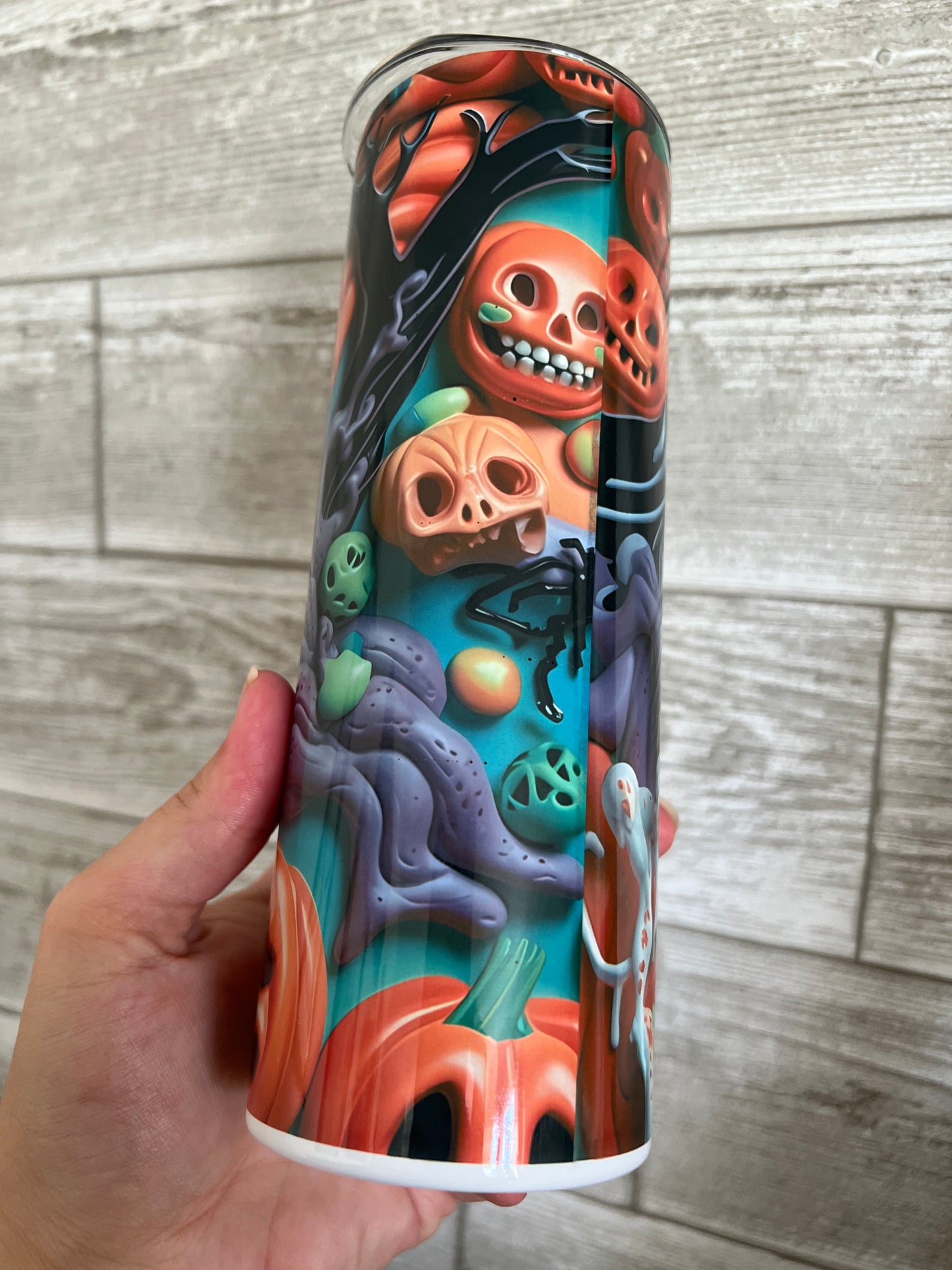 3D Spooky Pumpkins 20 oz Insulated Tumbler