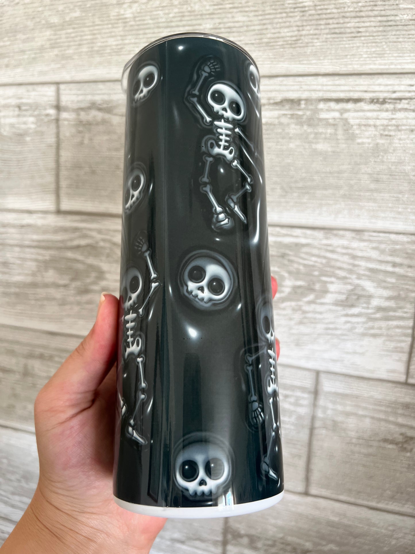 3D Spooky Skeletons 20 oz Insulated Tumbler