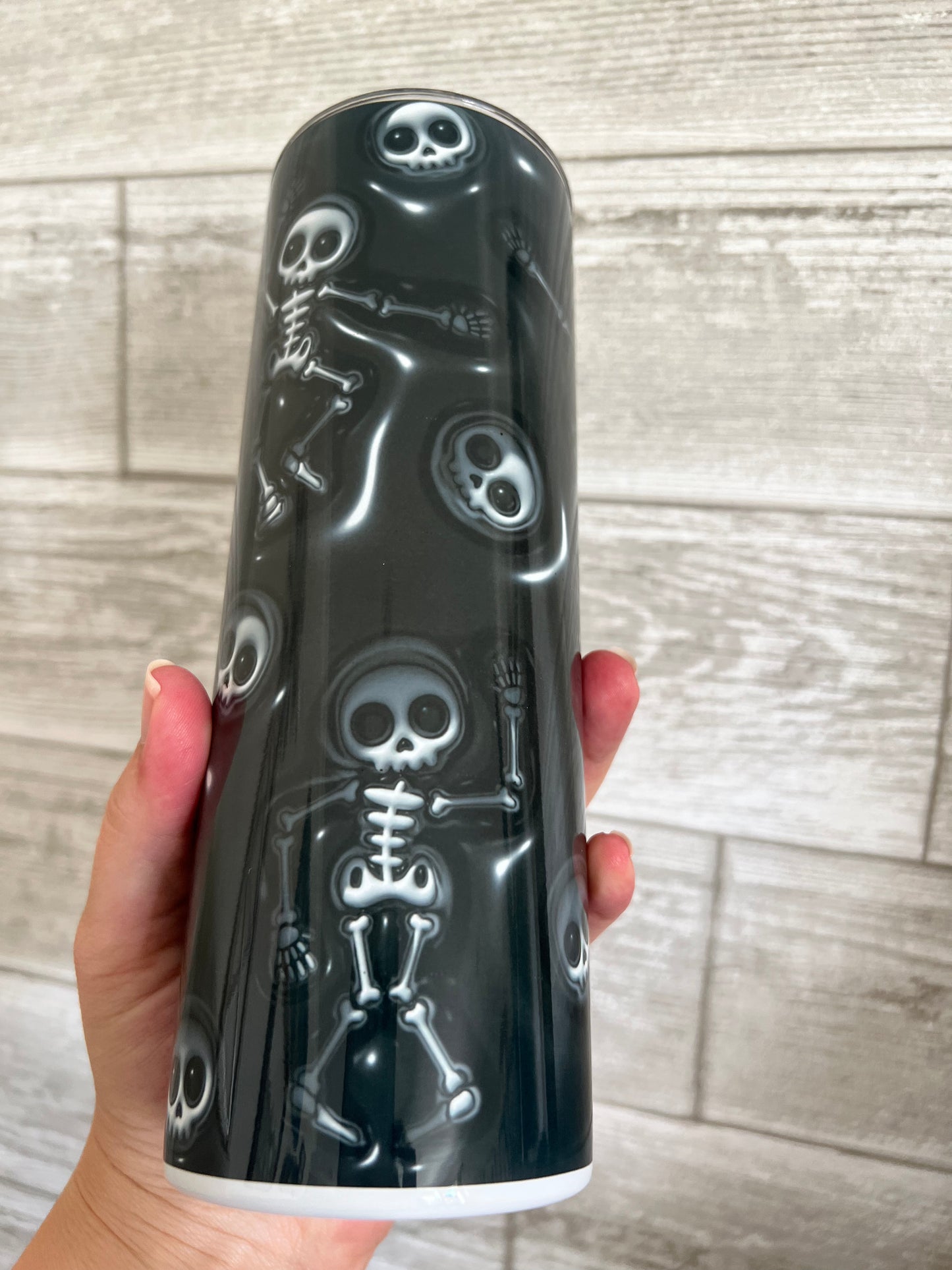 3D Spooky Skeletons 20 oz Insulated Tumbler