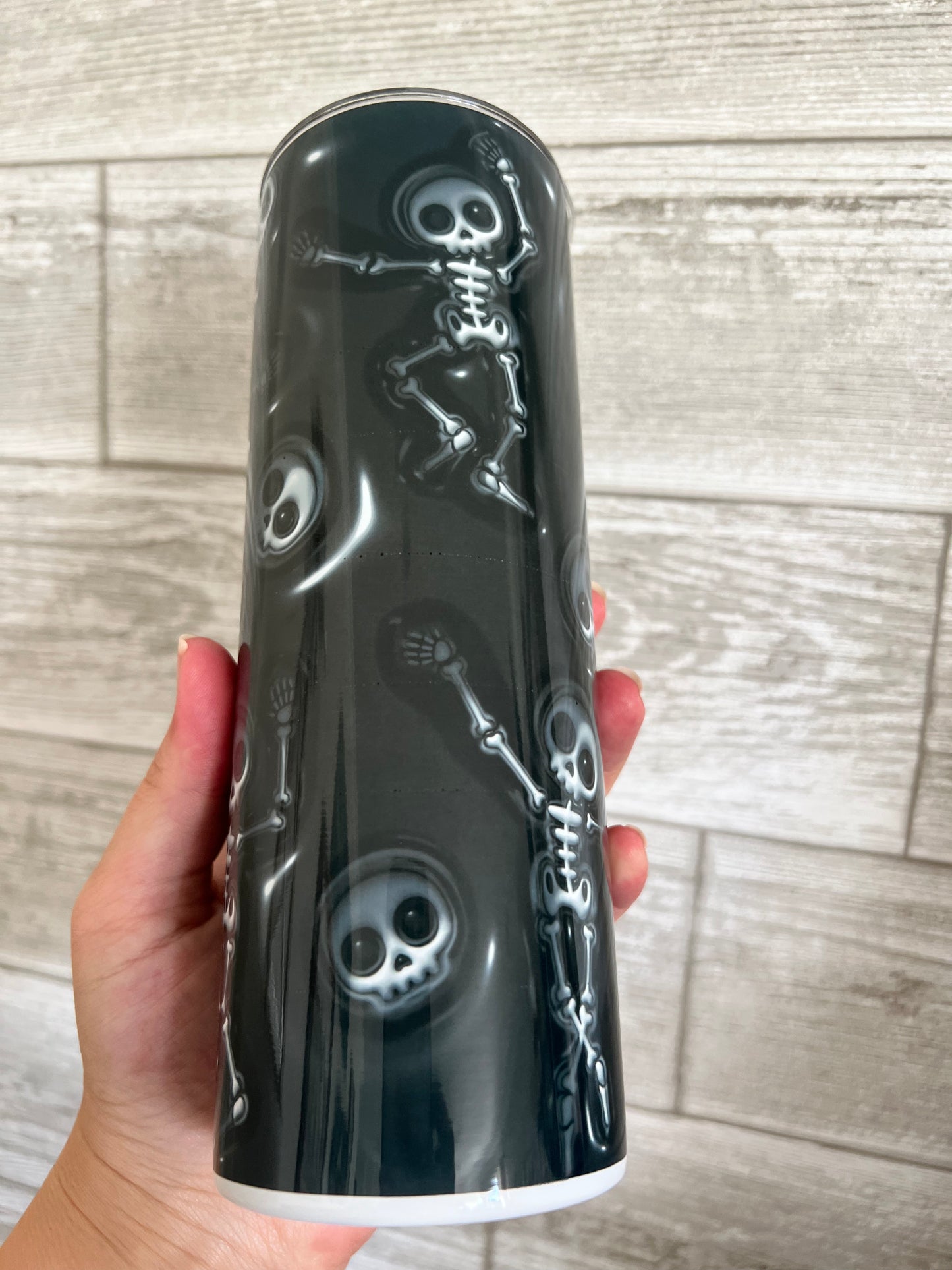 3D Spooky Skeletons 20 oz Insulated Tumbler