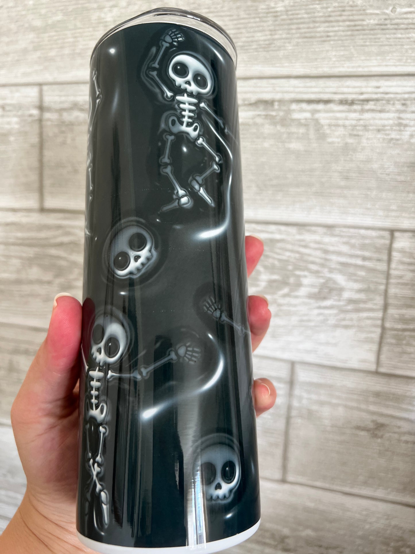 3D Spooky Skeletons 20 oz Insulated Tumbler