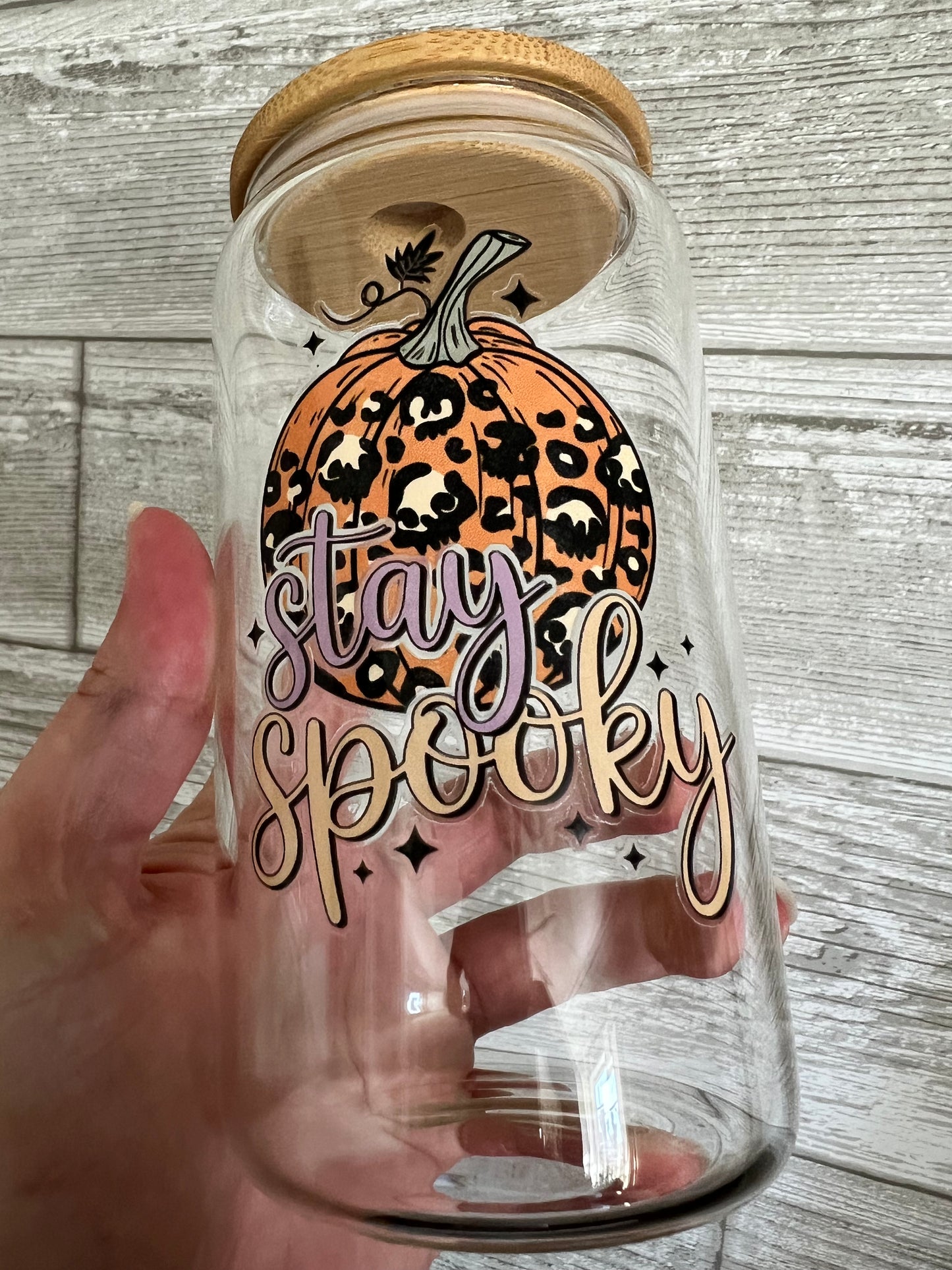 Stay Spooky 16 oz Beer Can Glass