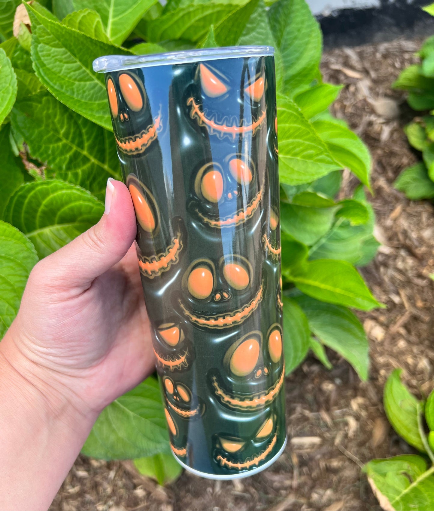 3D Jack-O-Lantern 20 oz Sublimation Insulated Tumbler