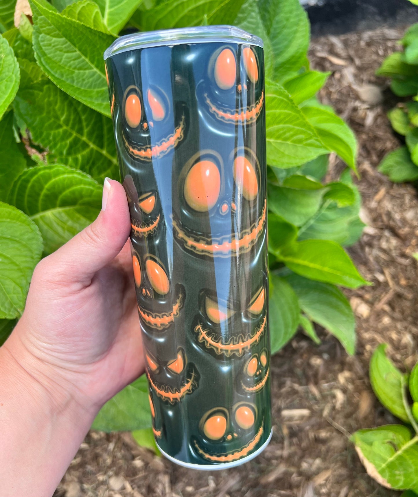 3D Jack-O-Lantern 20 oz Sublimation Insulated Tumbler