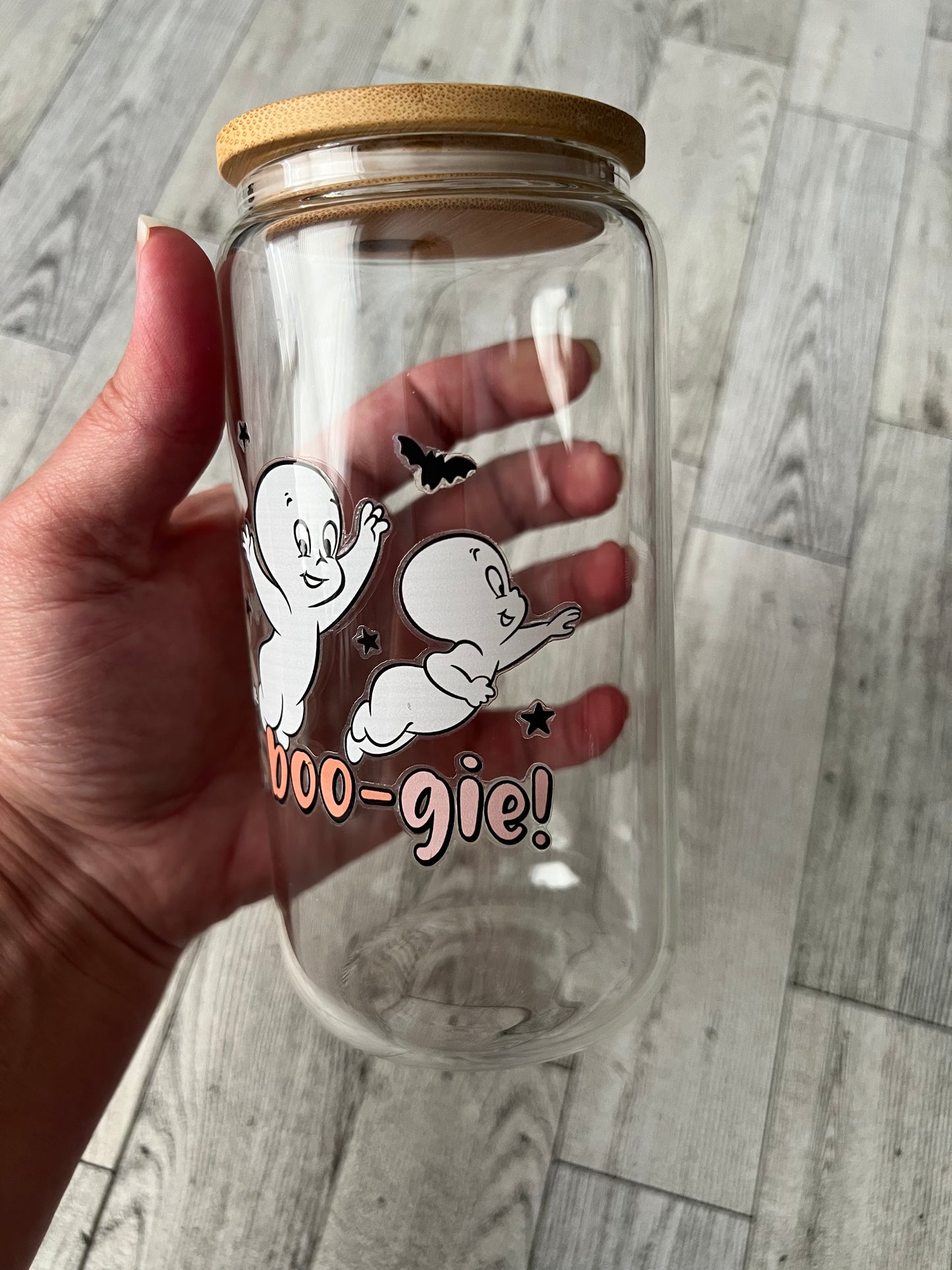 Let's Boo-gie! 16 oz Beer Can Glass