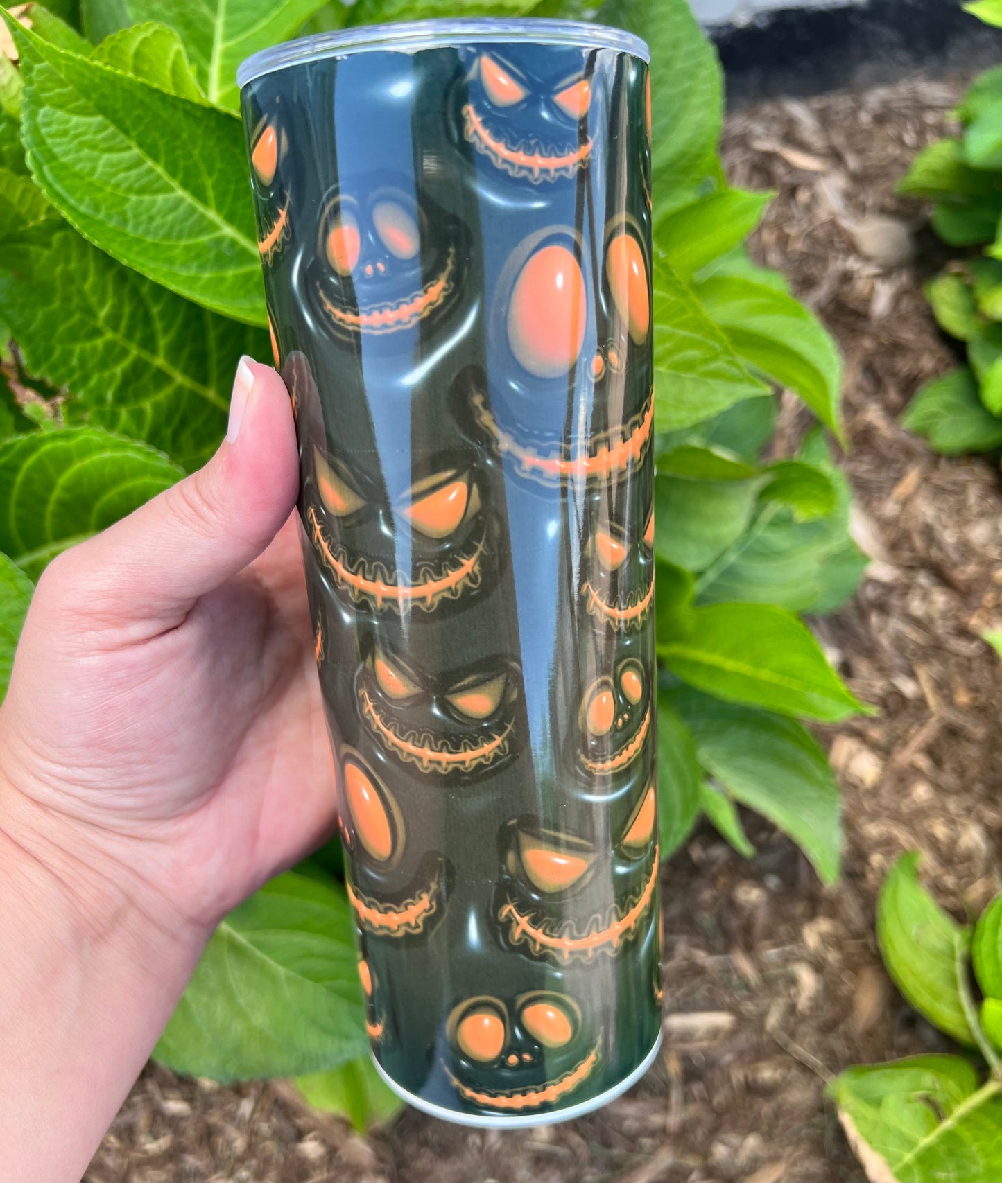 3D Jack-O-Lantern 20 oz Sublimation Insulated Tumbler