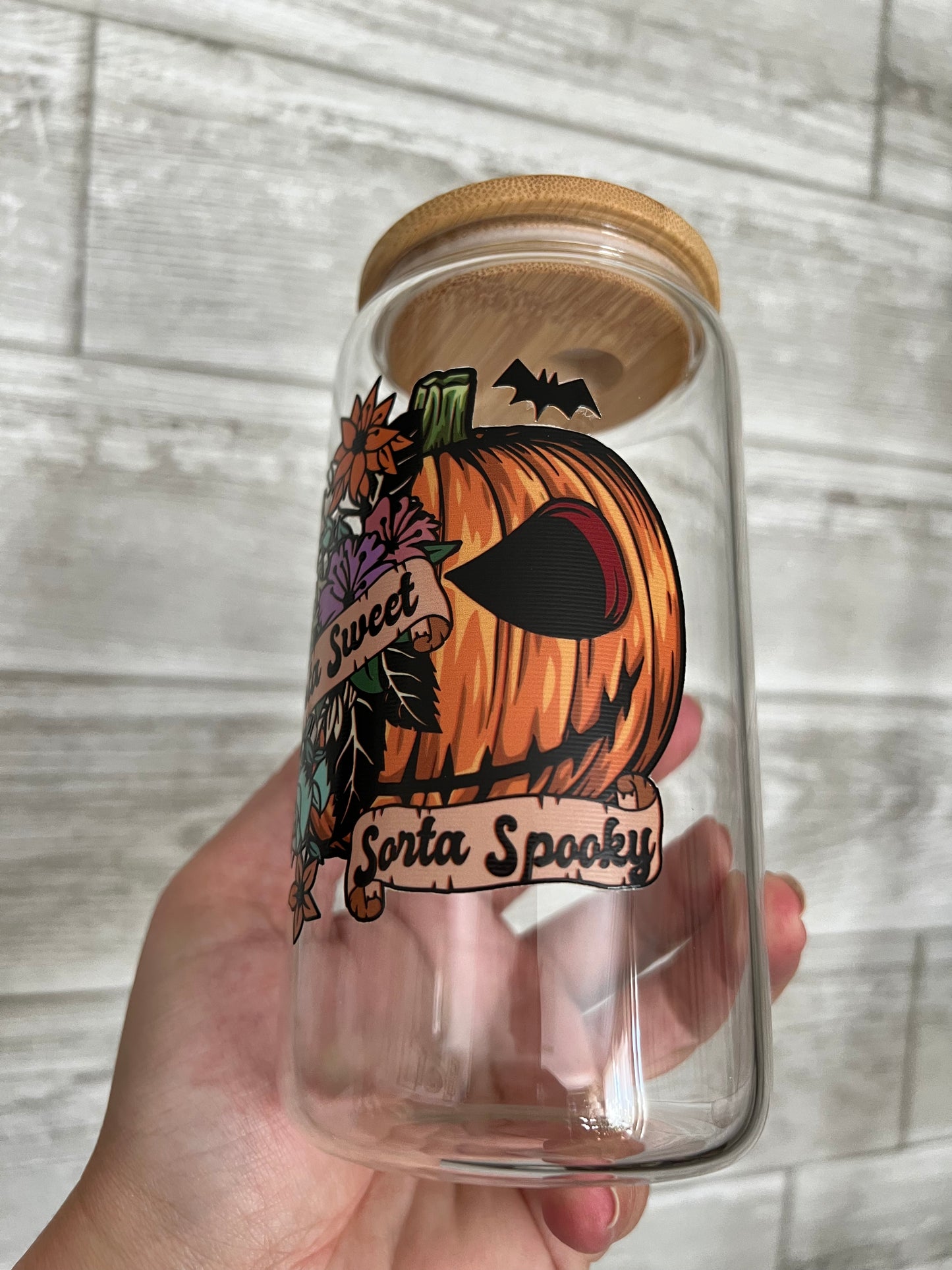 Sorta Sweet Sorta Spooky 16 oz Beer Can Glass