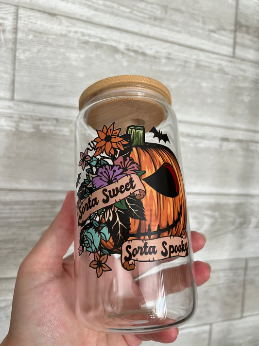 Sorta Sweet Sorta Spooky 16 oz Beer Can Glass