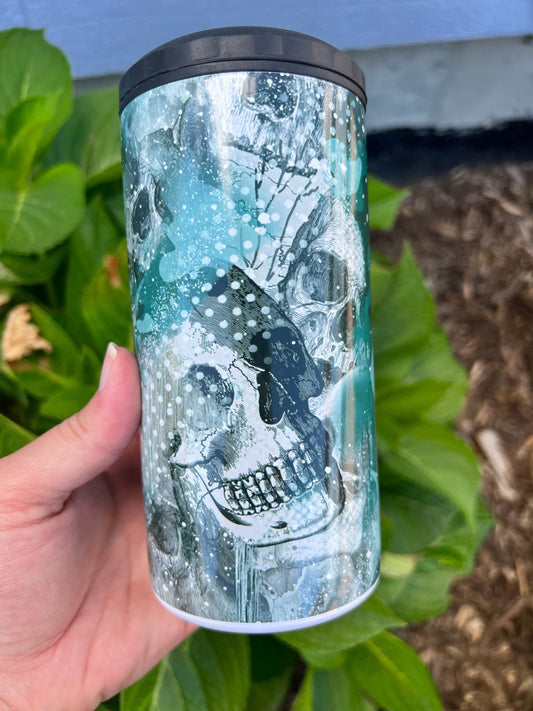 Green Skull 4 in 1 Sublimation Can Cooler