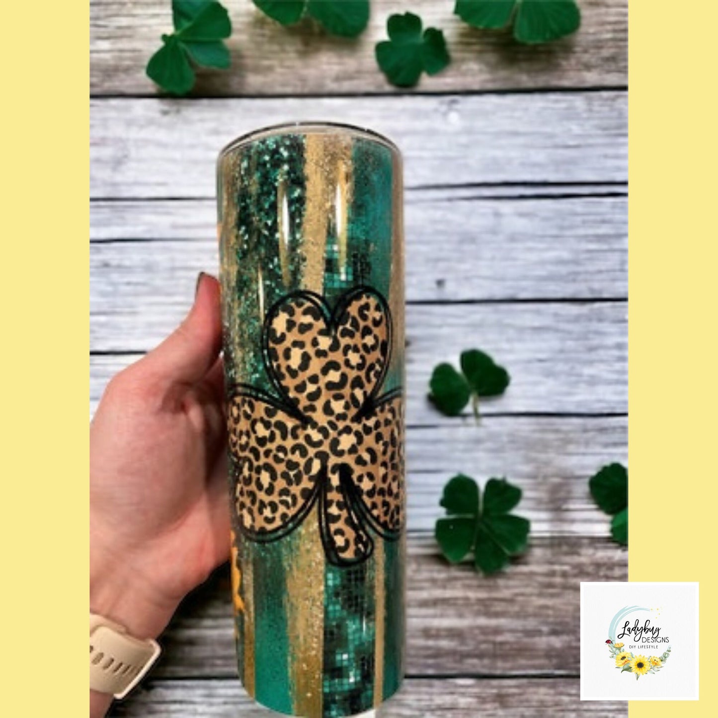 St Patricks Sunflower, Lucky Charm Tumbler, Green Irish Tumbler, Four Leaf Clover Mug, Leopard Shamrock Mug, St Pats Day Tumbler, Luck of the Irish, St Pats Day Gift, Shamrock Tumbler, Tumbler with Lid, Iced Coffee Tumbler, My Lucky Charm, St Pats Day Cups