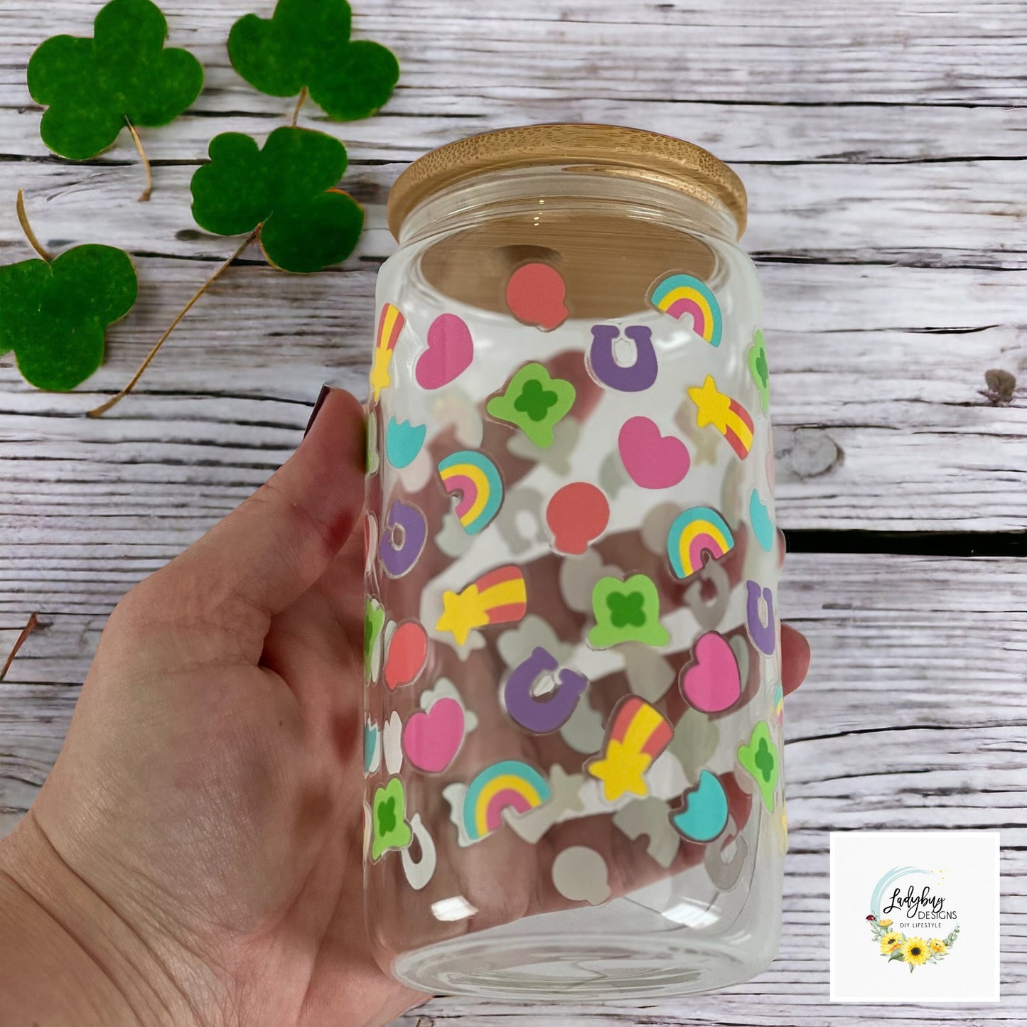 St Patricks Day Cup, Shamrock Libbey, Lucky Charm Glass, Irish Beer Can Glass, Green Ice Coffee Cup, Lucky Iced Coffee, St Pattys Day Libbey, St Patricks Day Gift, Clover Glass Can, Lucky Green Libbey, Four Leaf Clover Cup, Luck of the Irish, Shamrock St Pats Cup