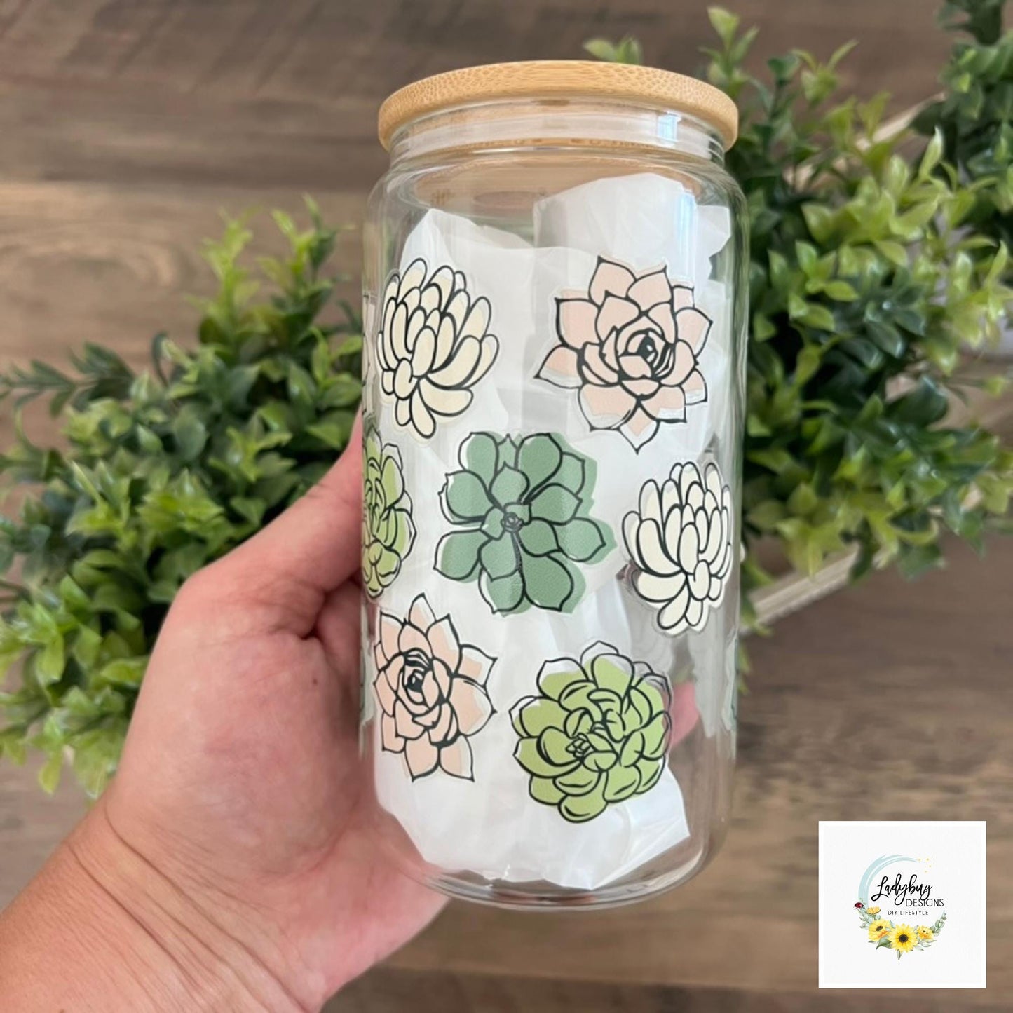 Succulent 16oz Beer Can Glass