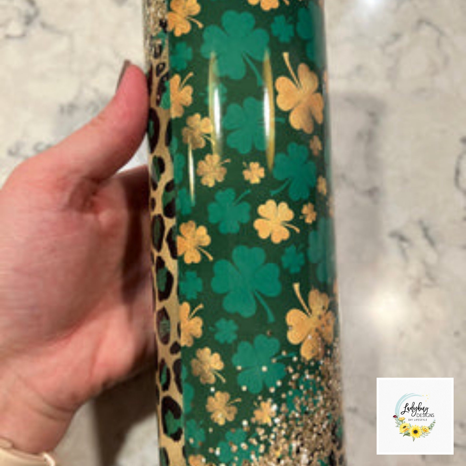 St Patricks Tumbler, Lucky Charm Tumbler, Green Irish Tumbler, Four Leaf Clover Mug, Leopard Shamrock Mug, St Pats Day Tumbler, Luck of the Irish, St Pats Day Gift, Shamrock Tumbler, My Lucky Charm, St Pats Day Cups