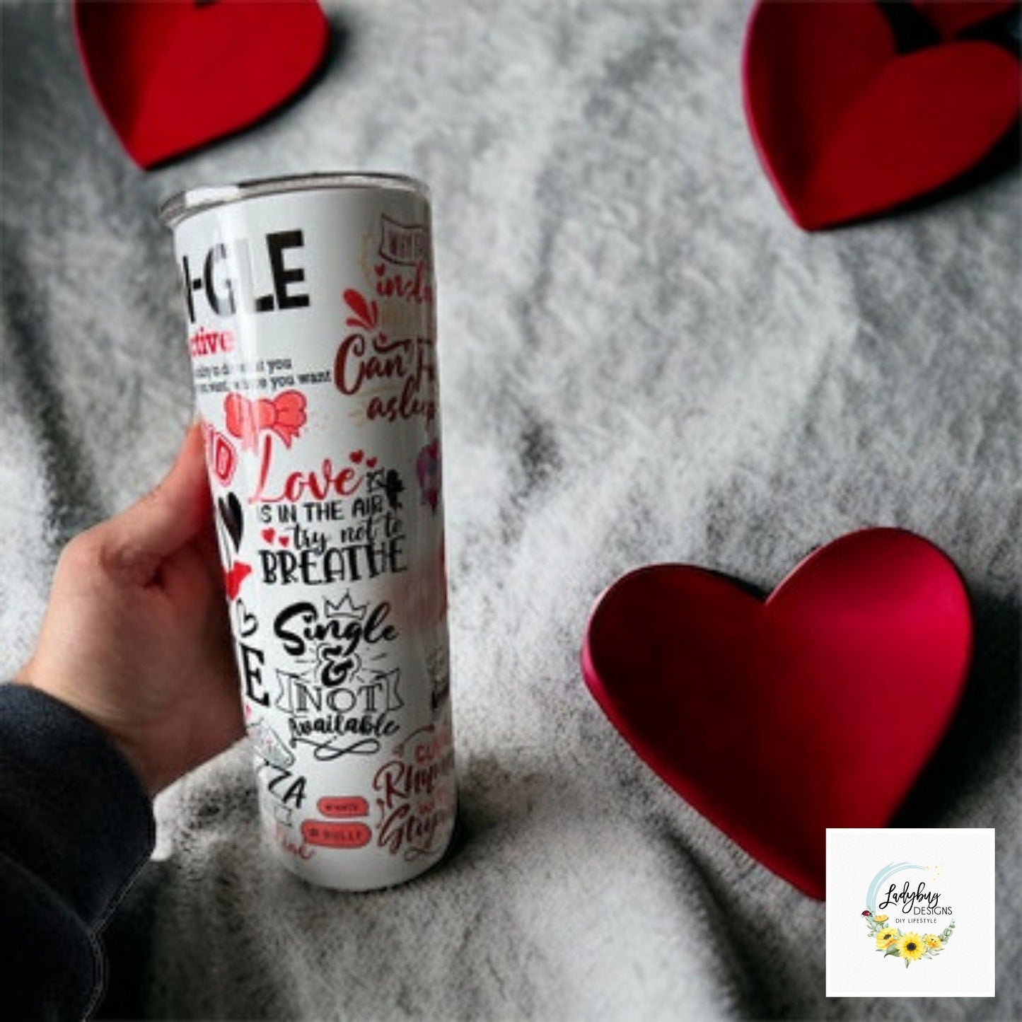 Anti-Valentine's Day 20 oz Stainless Steel Insulated Tumbler