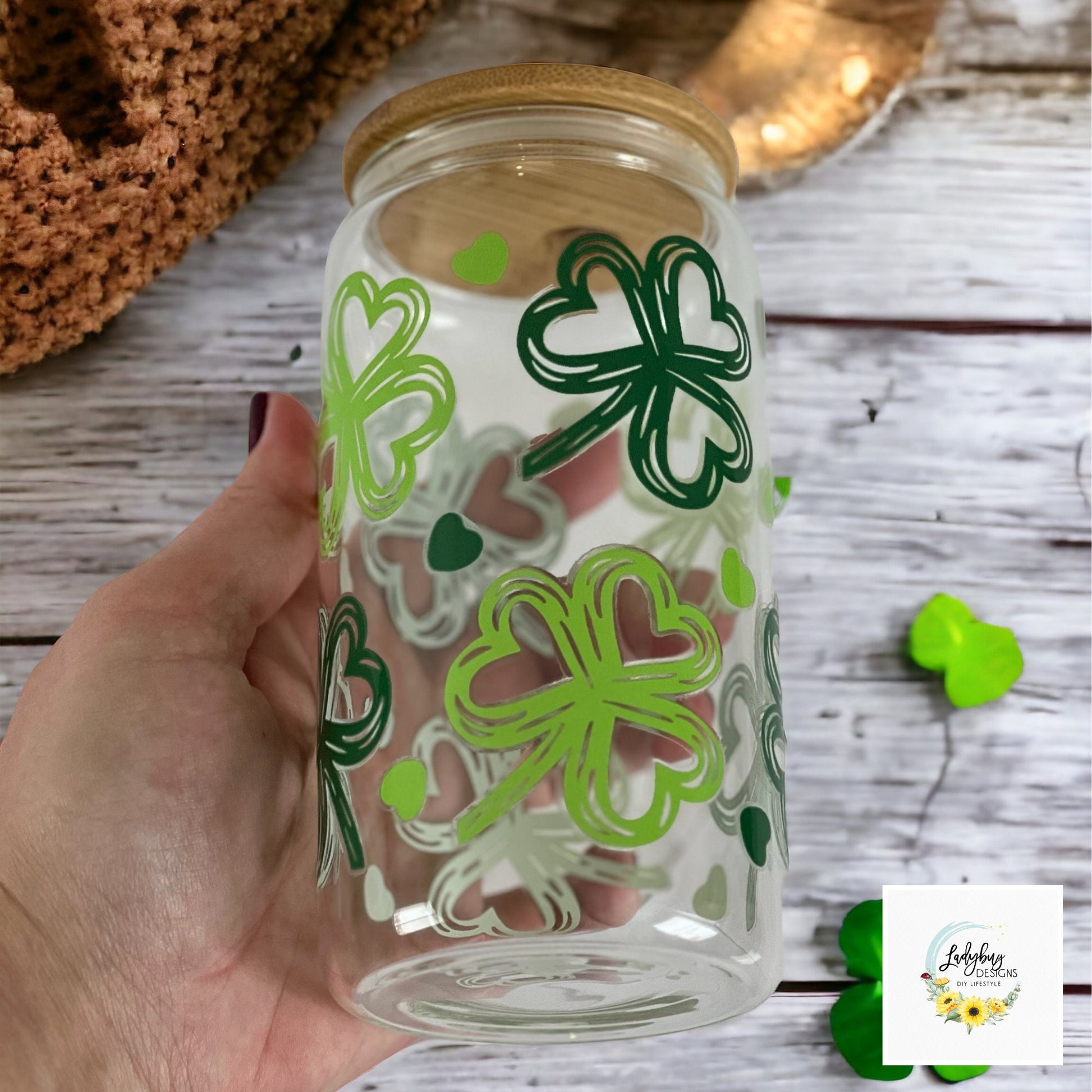 St Patricks Day Cup, Shamrock Libbey, Irish Beer Can Glass, Green Ice Coffee Cup, Lucky Iced Coffee, St Pattys Day Libbey, St Patricks Day Gift, Clover Glass Can, Lucky Green Libbey, Four Leaf Clover Cup, Luck of the Irish, Love Hearts Shamrock, Shamrock St Pats Cup