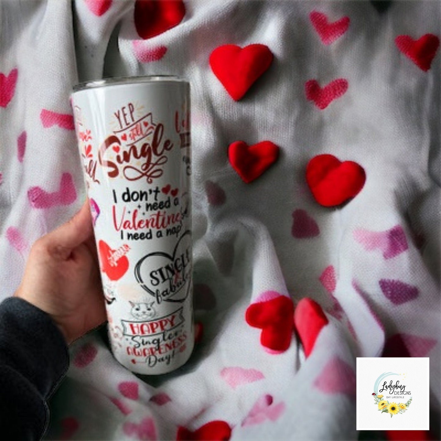 Anti-Valentine's Day 20 oz Stainless Steel Insulated Tumbler