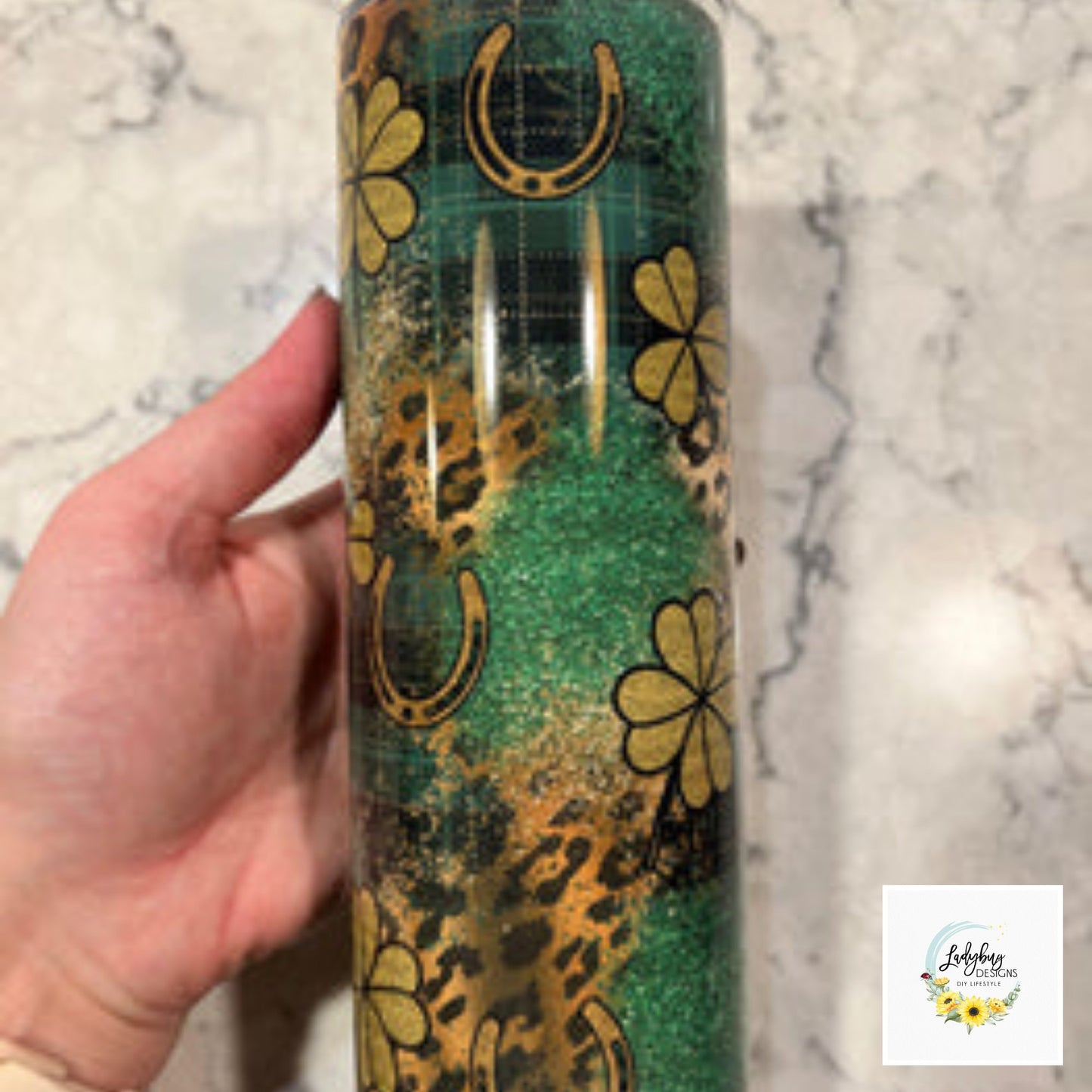 St Patricks Tumbler, Lucky Charm Tumbler, Green Irish Tumbler, Four Leaf Clover Mug, Leopard Shamrock Mug, St Pats Day Tumbler, Luck of the Irish, St Pats Day Gift, Shamrock Tumbler, My Lucky Charm, St Pats Day Cups