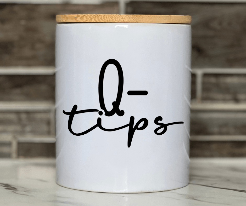 Q-Tips Bathroom Jar - Ladybug Designs, DIY Lifestyle