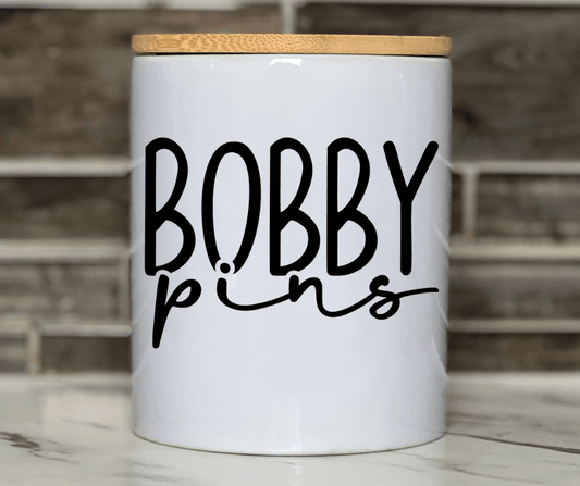 Bobby Pins Bathroom Jar - Ladybug Designs, DIY Lifestyle