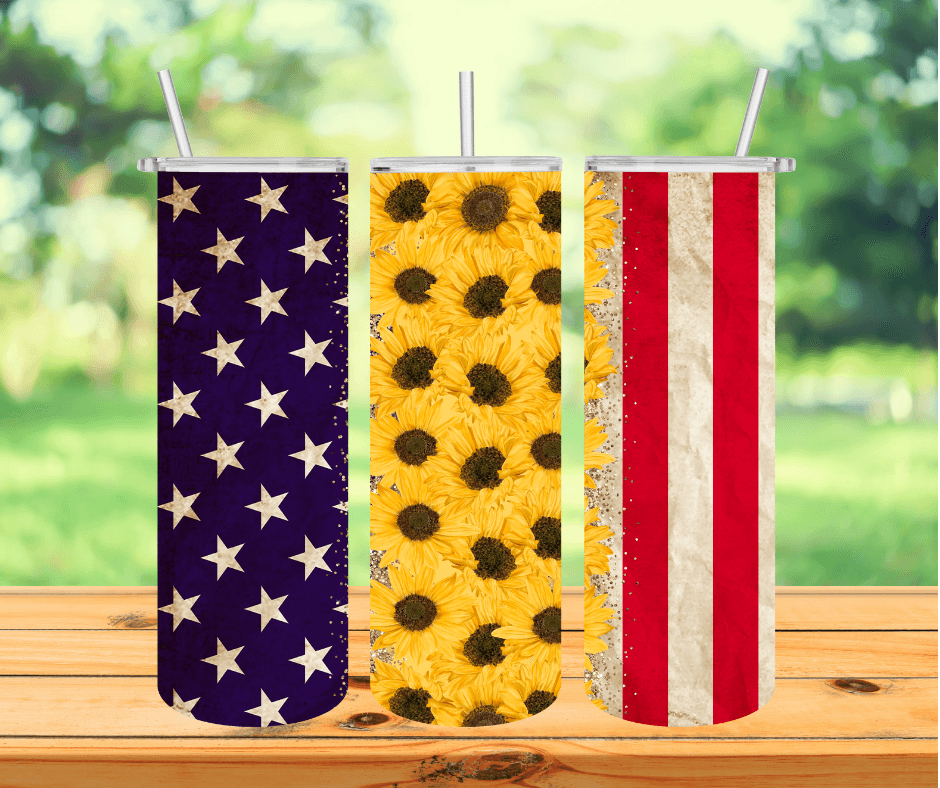 Ready to Ship! Sunflower USA 20 oz Sublimation Insulated Matte Tumbler - Ladybug Designs, DIY Lifestyle