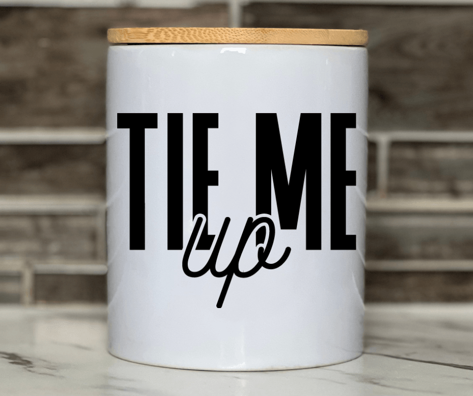 Tie Me Up Bathroom Jar - Ladybug Designs, DIY Lifestyle