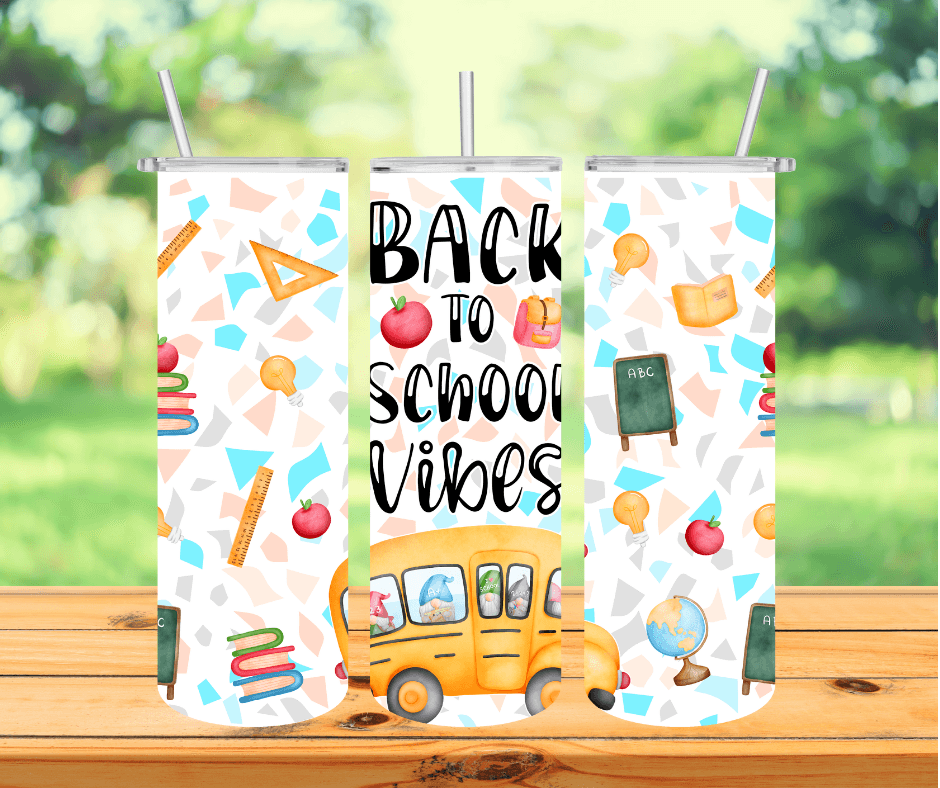 Ready to Ship! Back to School Vibes 20 oz Sublimation Insulated Tumbler - Ladybug Designs, DIY Lifestyle