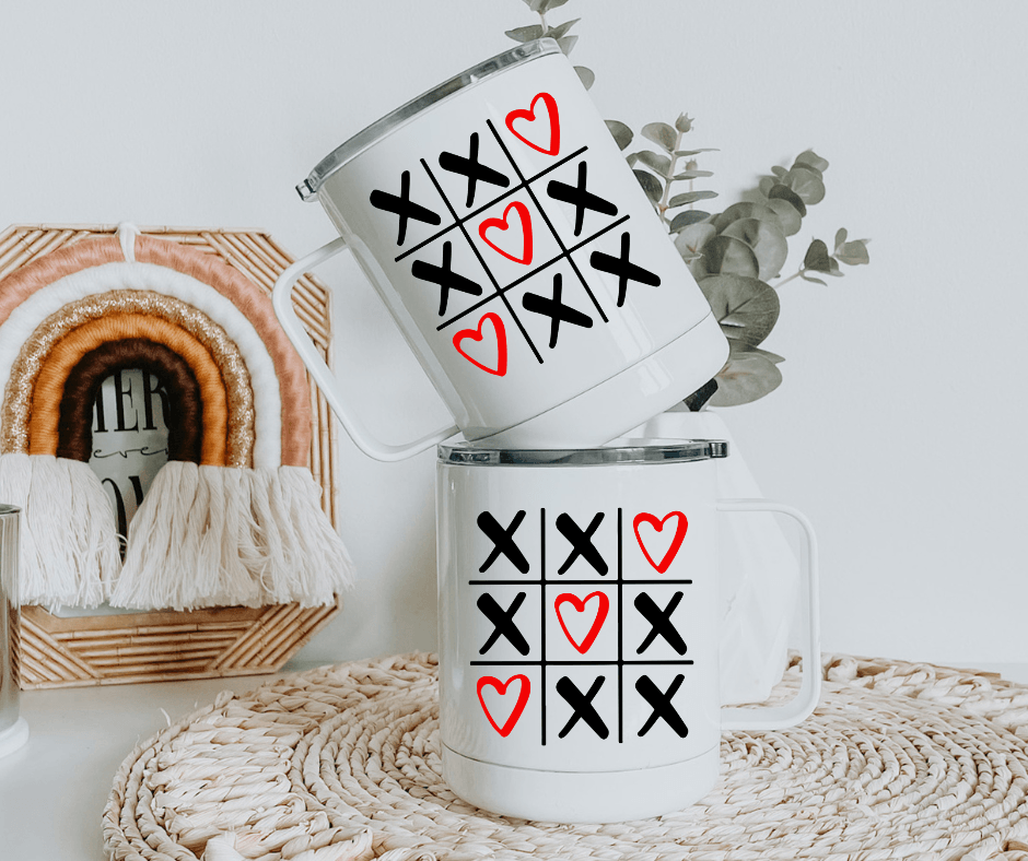 Ready to Ship! XOXO 10 oz Sublimation Coffee/Camp Mug - Ladybug Designs, DIY Lifestyle