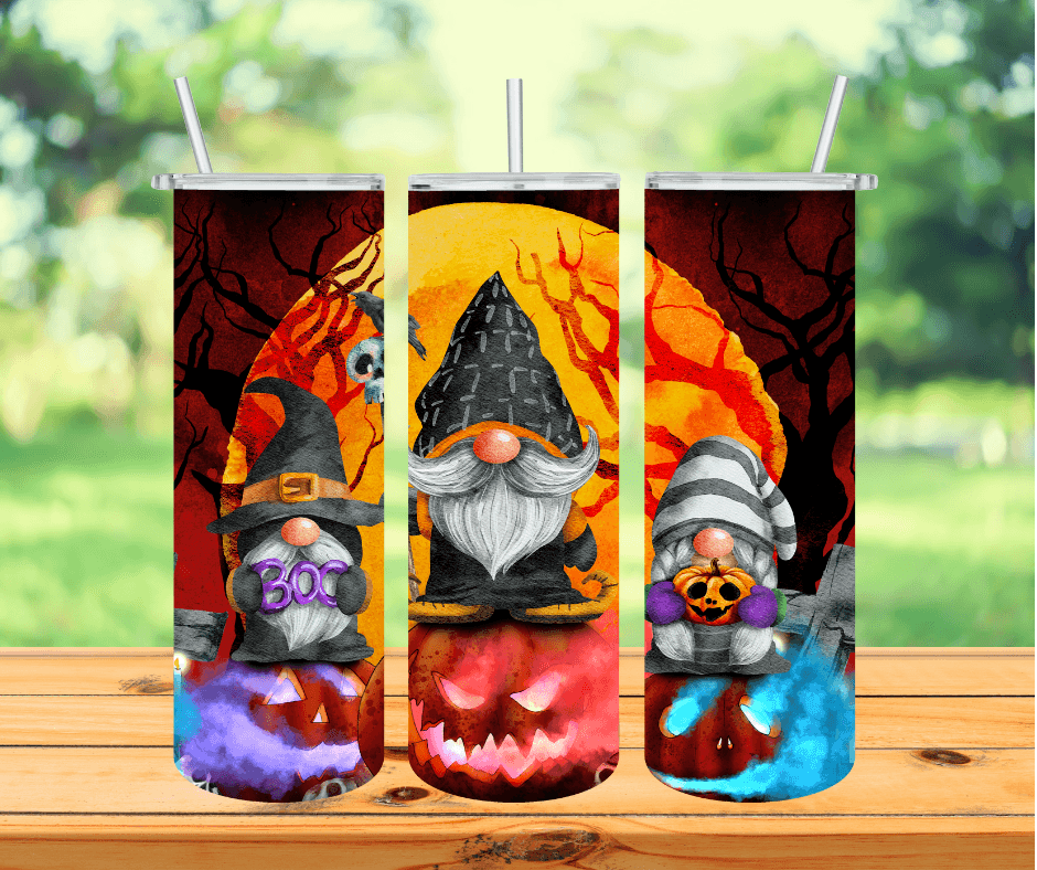 Halloween Gnome 20 oz Sublimation Insulated Tumbler - Ladybug Designs, DIY Lifestyle