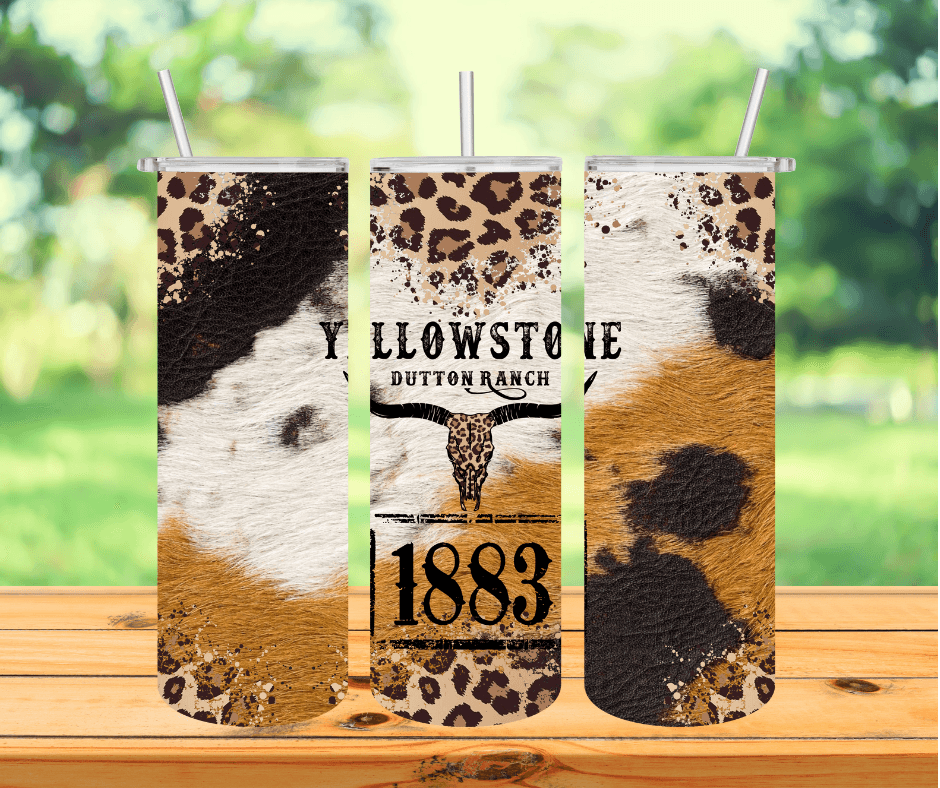 Ready to Ship! Yellowstone 1883 20 oz Sublimation Insulated Matte Tumbler - Ladybug Designs, DIY Lifestyle