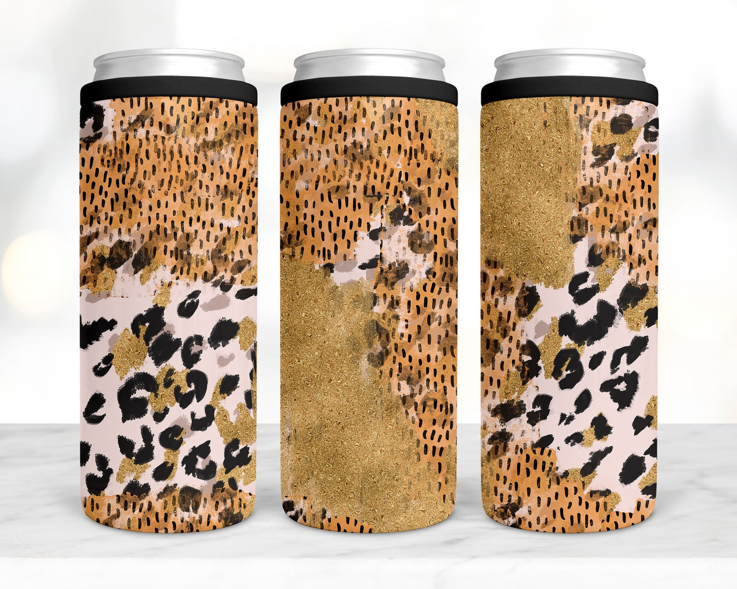 Animal Print Combo 4 in 1 Sublimation Can Cooler