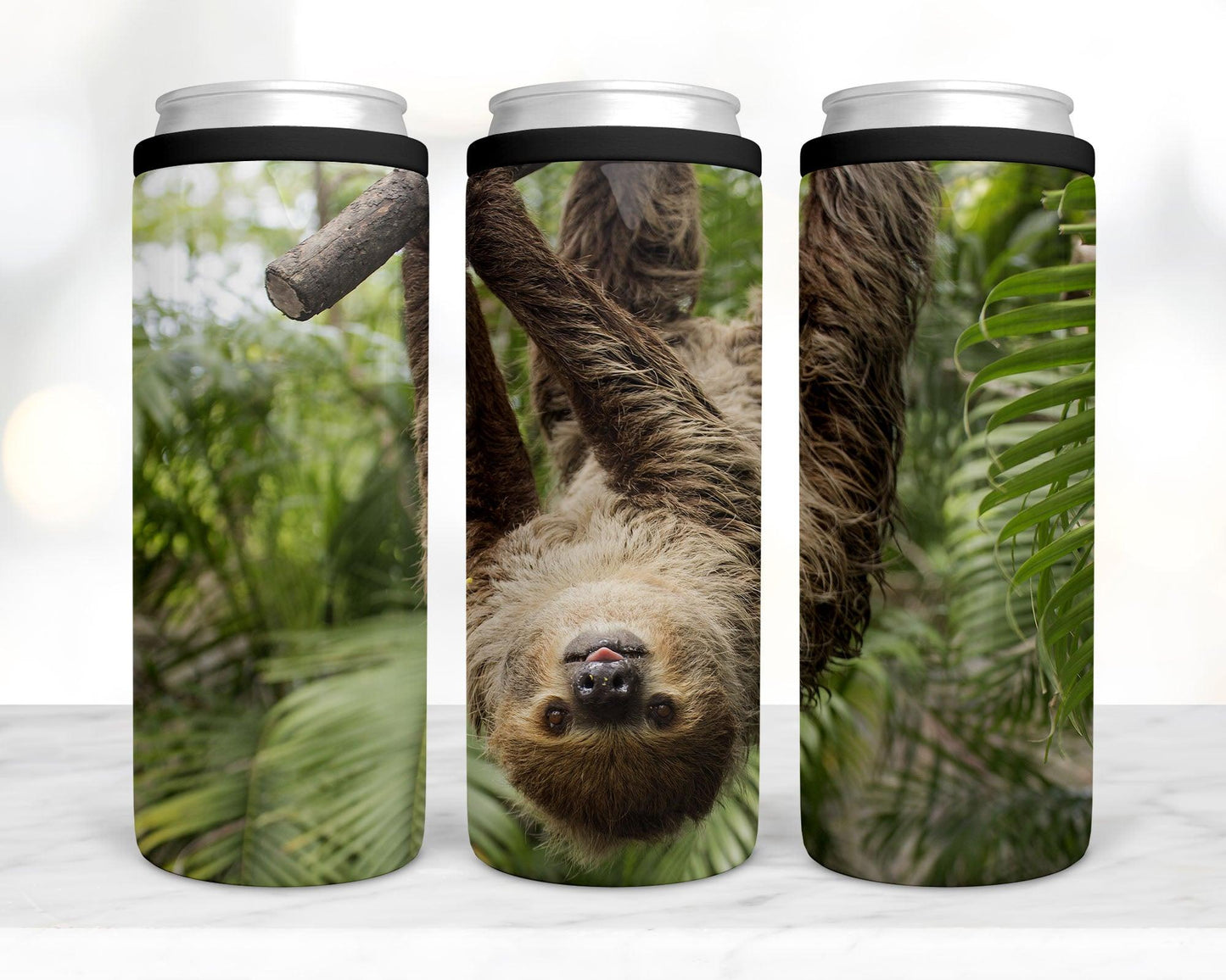 Ready to Ship! 4 in 1 Sloth Sublimation Can Cooler - Ladybug Designs, DIY Lifestyle