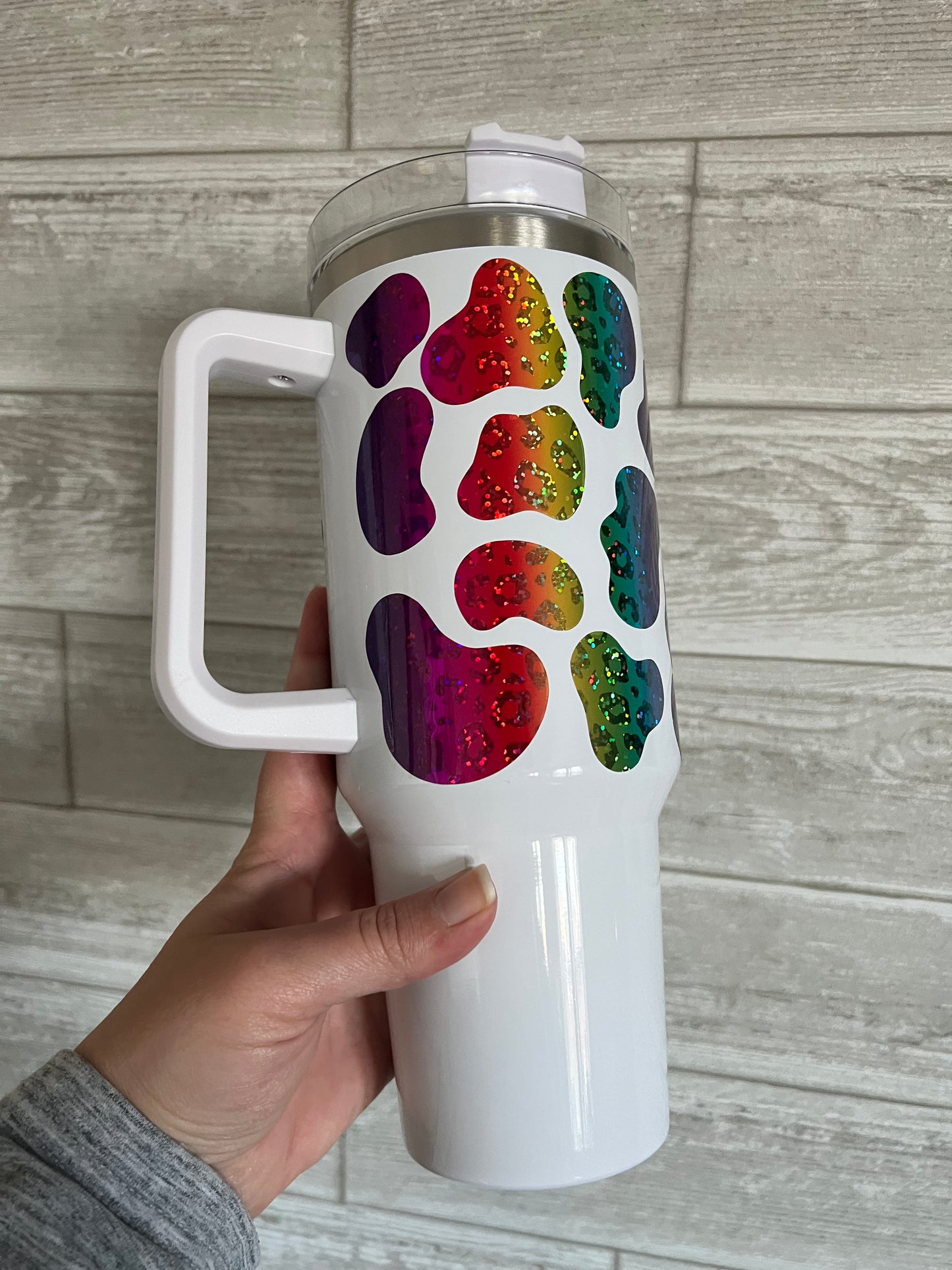 Rainbow Cow 40 oz Tumbler