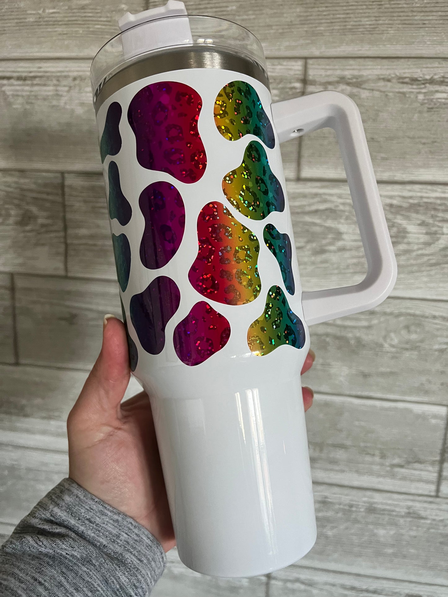 Rainbow Cow 40 oz Tumbler