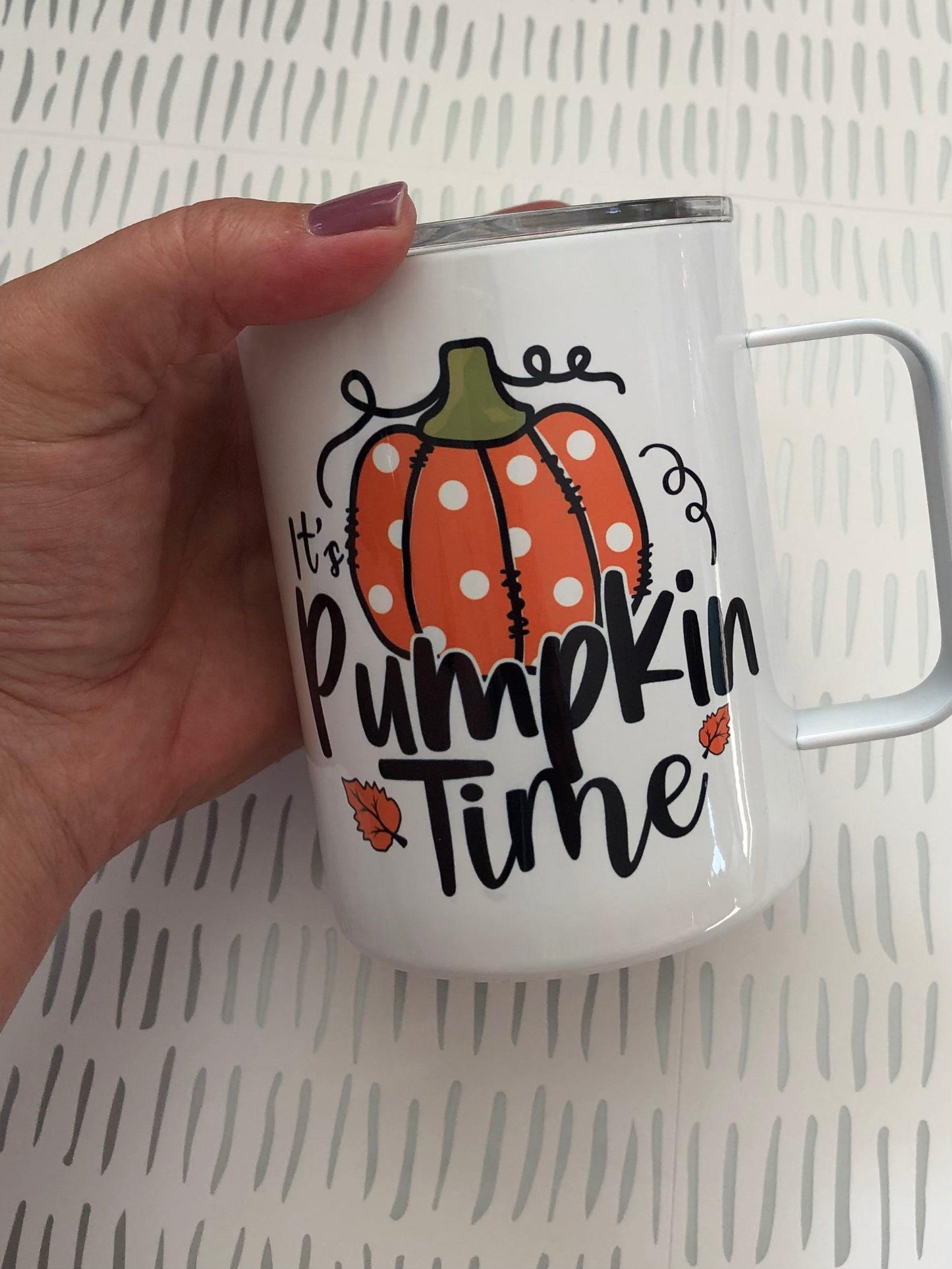 Ready to Ship! It's Pumpkin Time 10 oz Sublimation Coffee/Camp Mug - Ladybug Designs, DIY Lifestyle