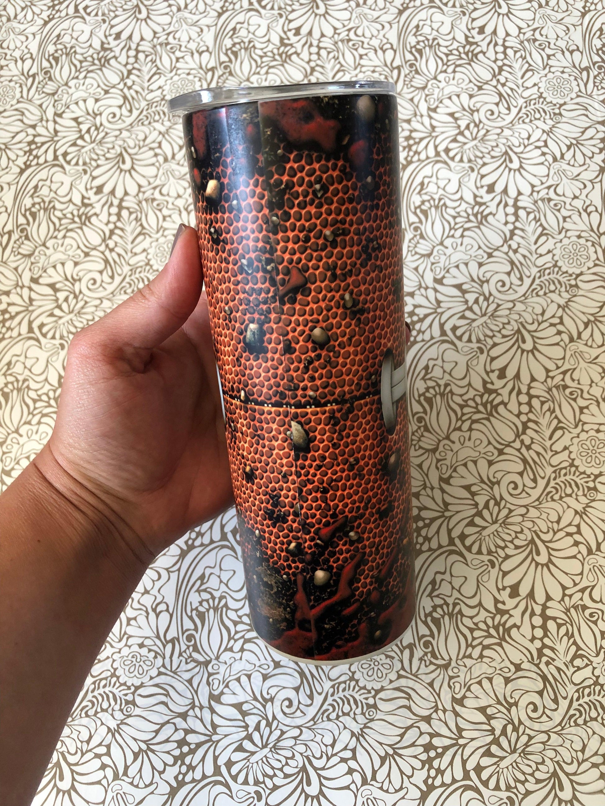 Ready to Ship! Football 20 oz Sublimation Insulated Matte Tumbler - Ladybug Designs, DIY Lifestyle