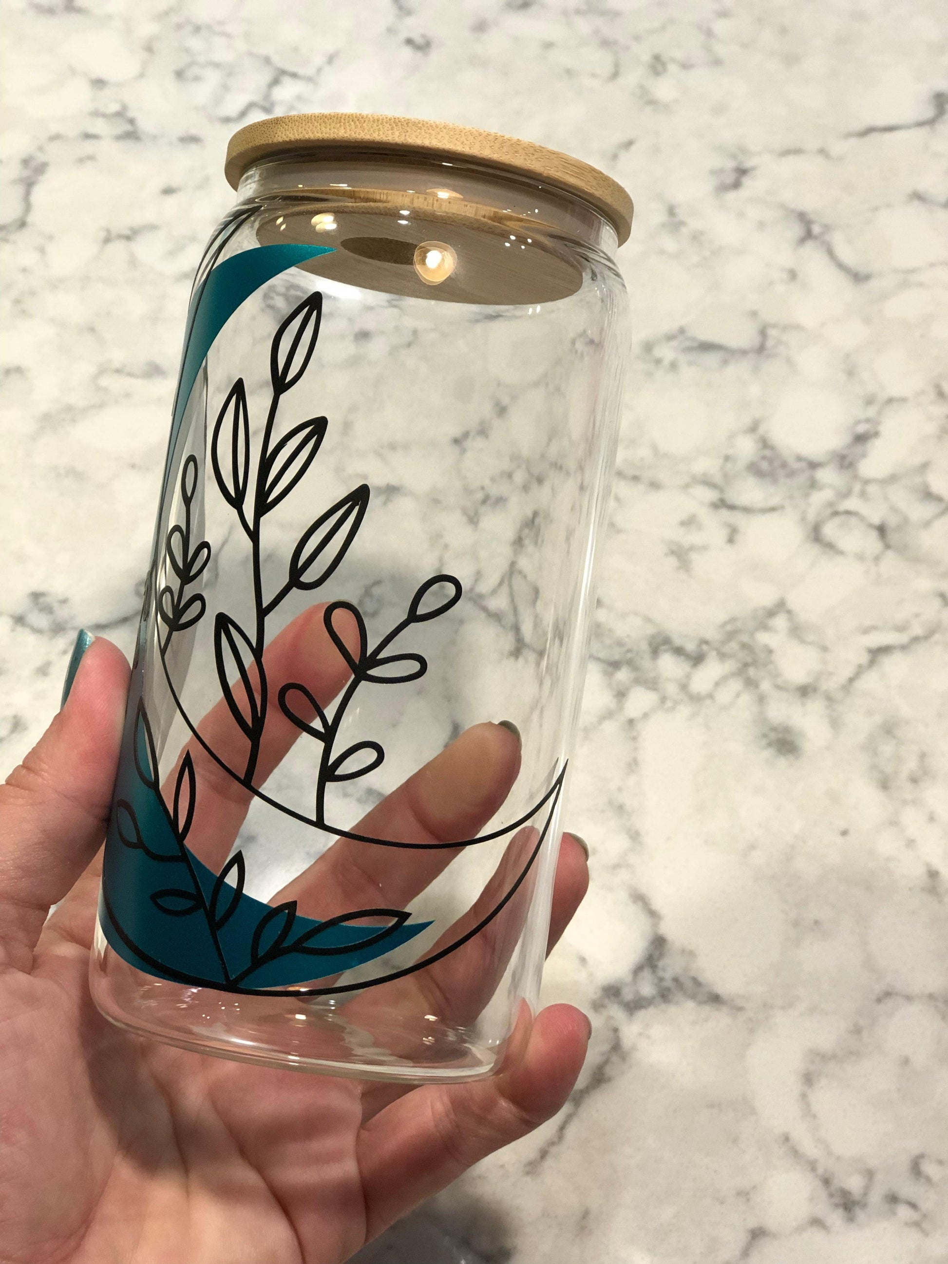 Ready to Ship! Boho Moon 16 oz Beer Can Glass - Ladybug Designs, DIY Lifestyle