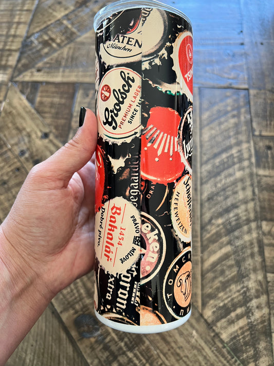 Ready to Ship! Bottle Cap 20 oz Sublimation Insulated Tumbler - Ladybug Designs, DIY Lifestyle