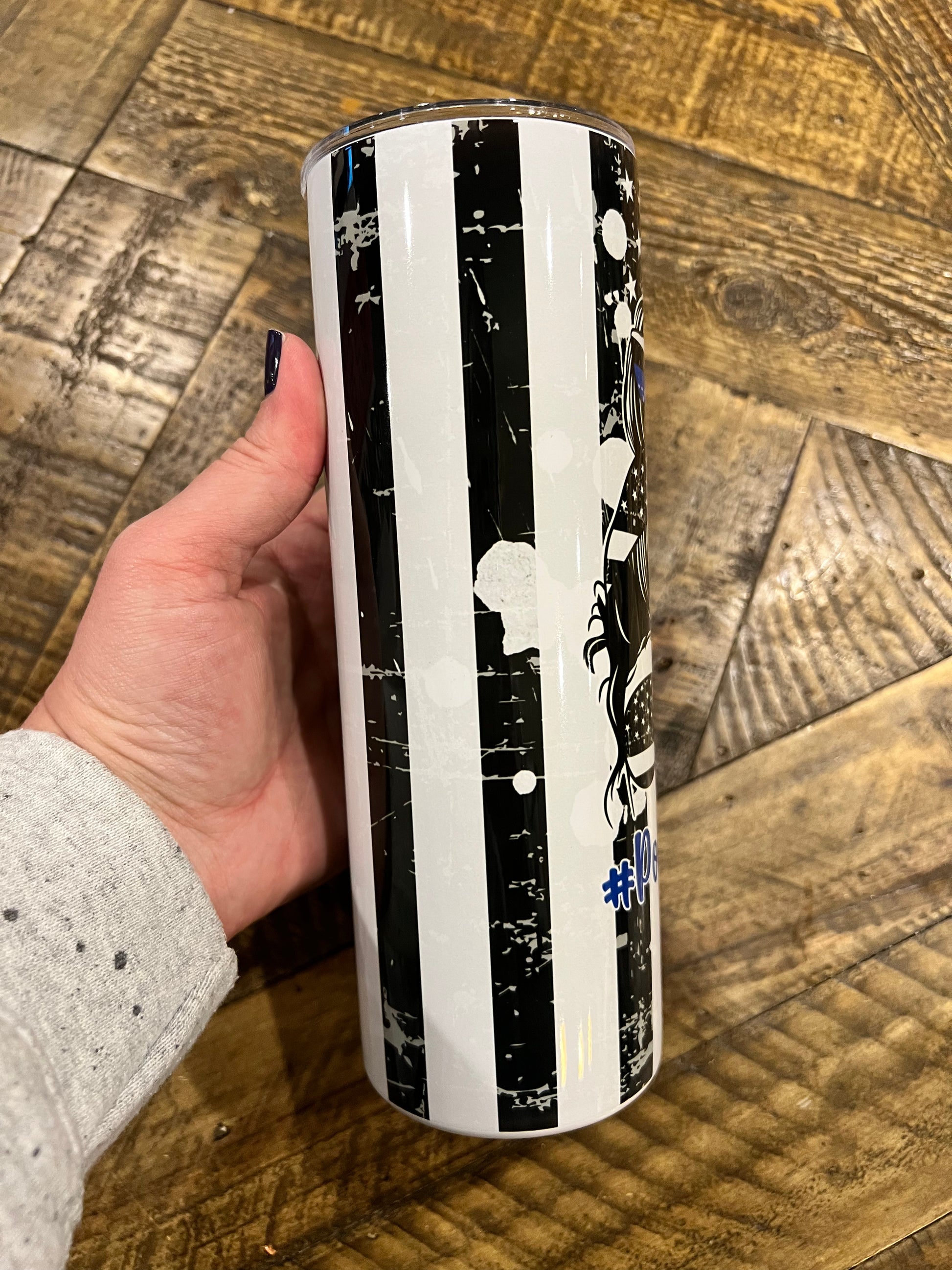 Ready to Ship! Police Wife 20 oz Sublimation Insulated Tumbler - Ladybug Designs, DIY Lifestyle