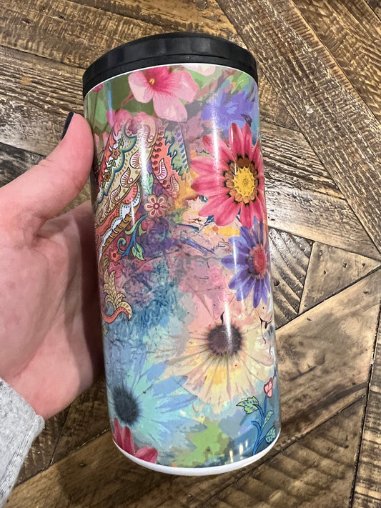 Ready to Ship! Watercolor Floral 4 in 1 Sublimation Can Cooler - Ladybug Designs, DIY Lifestyle