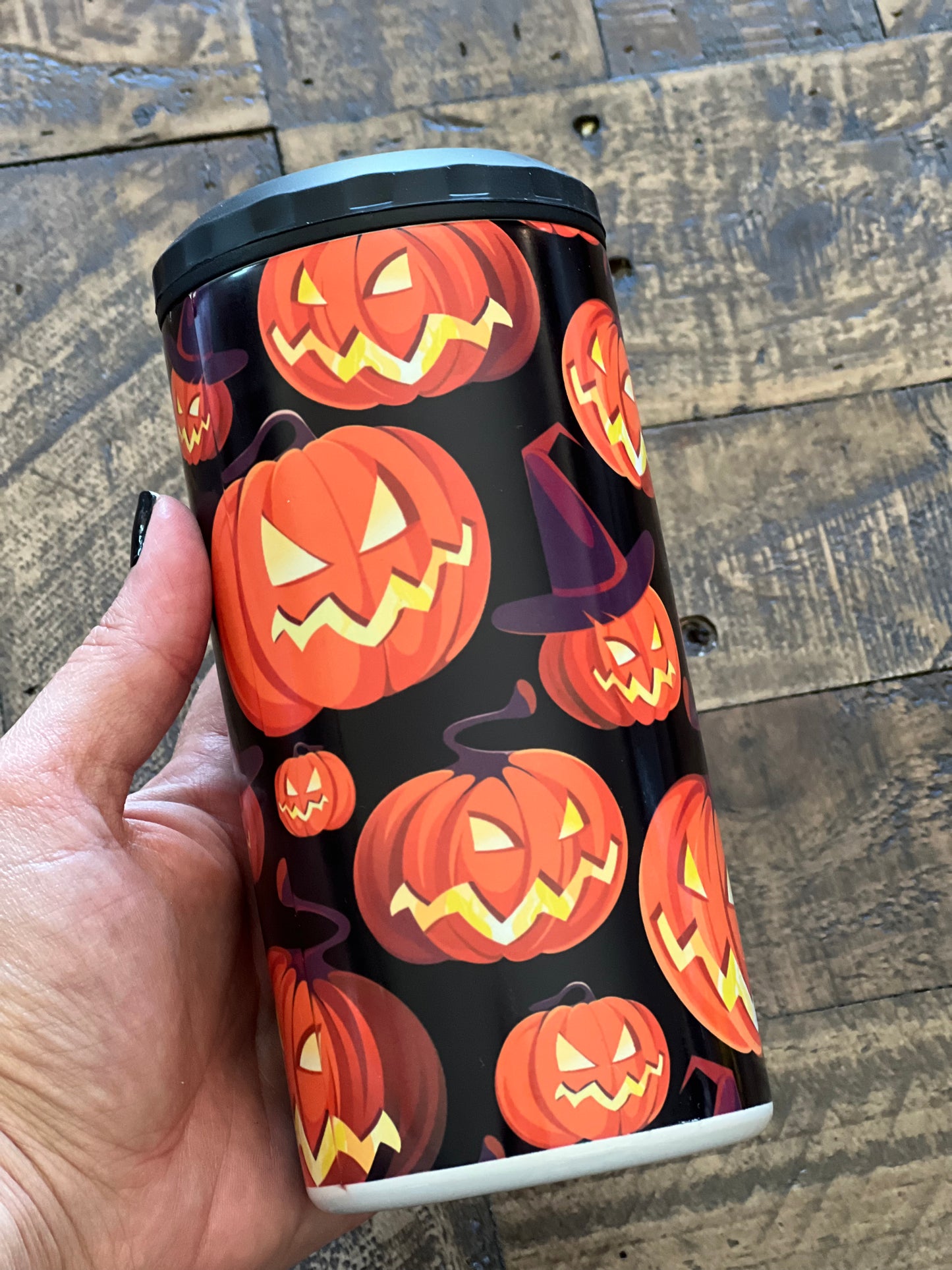 Ready to Ship! 4 in 1 Jack-O-Lanterns Sublimation Can Cooler - Ladybug Designs, DIY Lifestyle