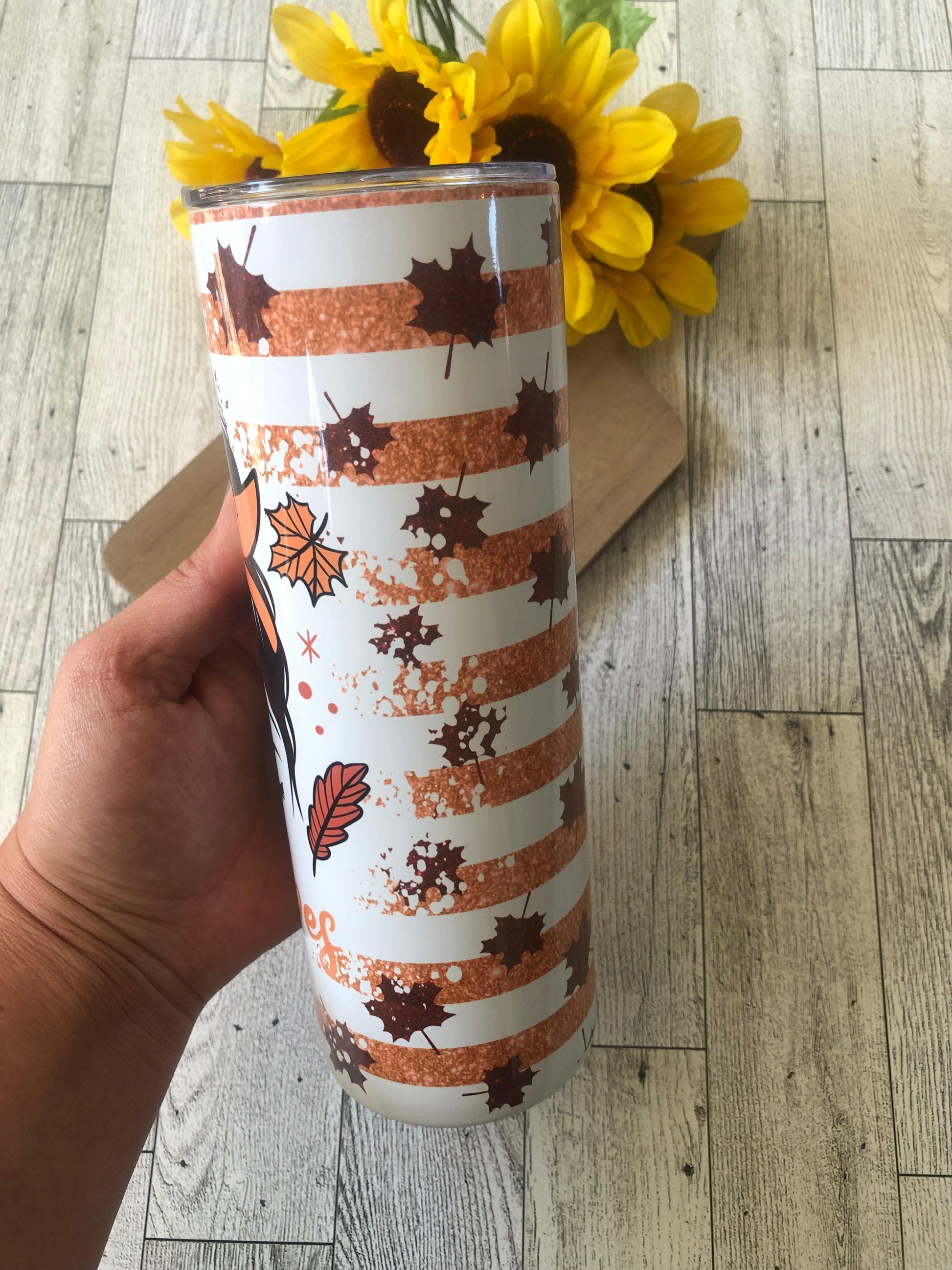 Ready to Ship! Fall Vibes 20 oz Sublimation Insulated Tumbler - Ladybug Designs, DIY Lifestyle