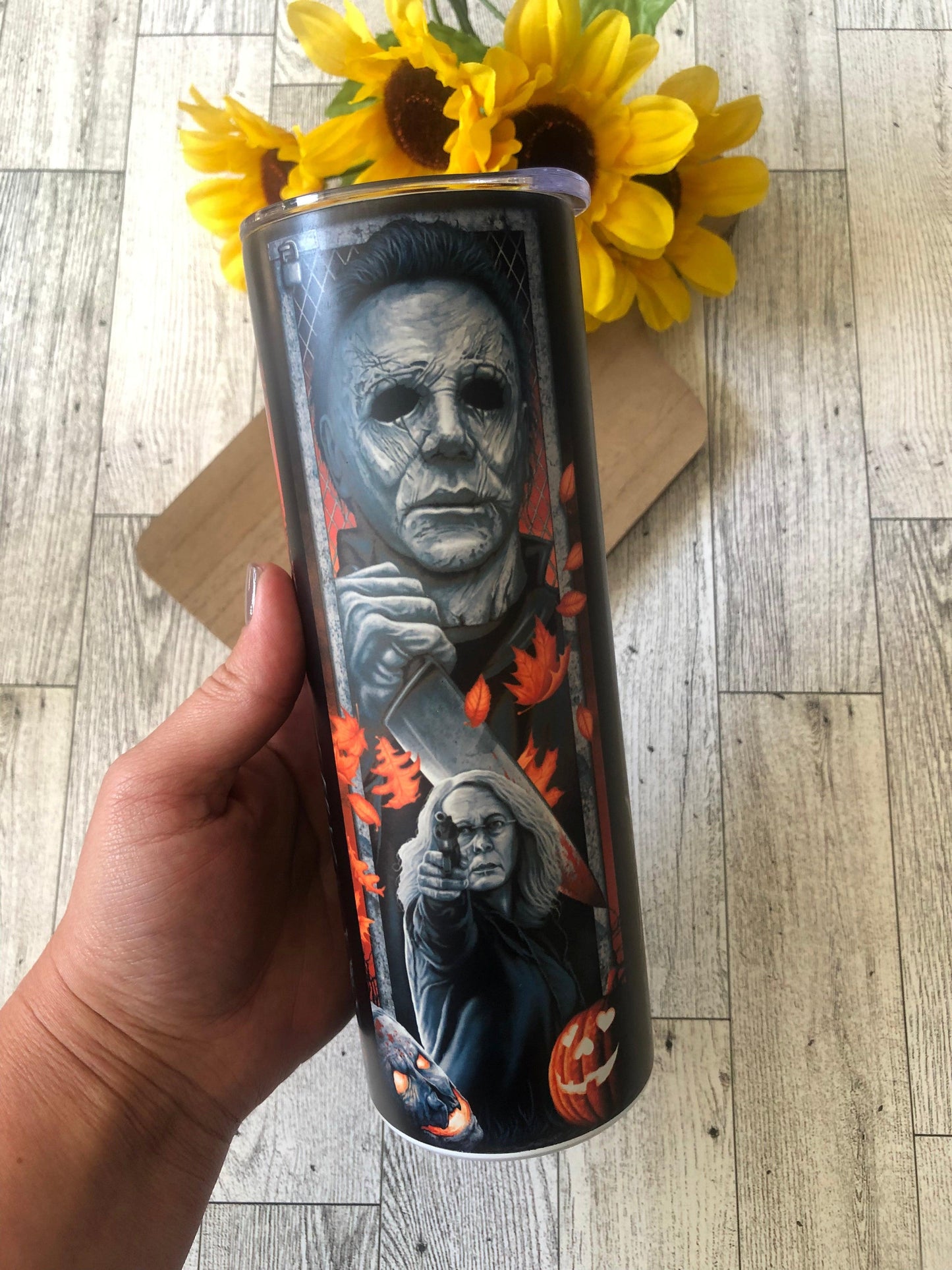 Ready to Ship! Horror Movies 20 oz Sublimation Insulated Matte Tumbler - Ladybug Designs, DIY Lifestyle