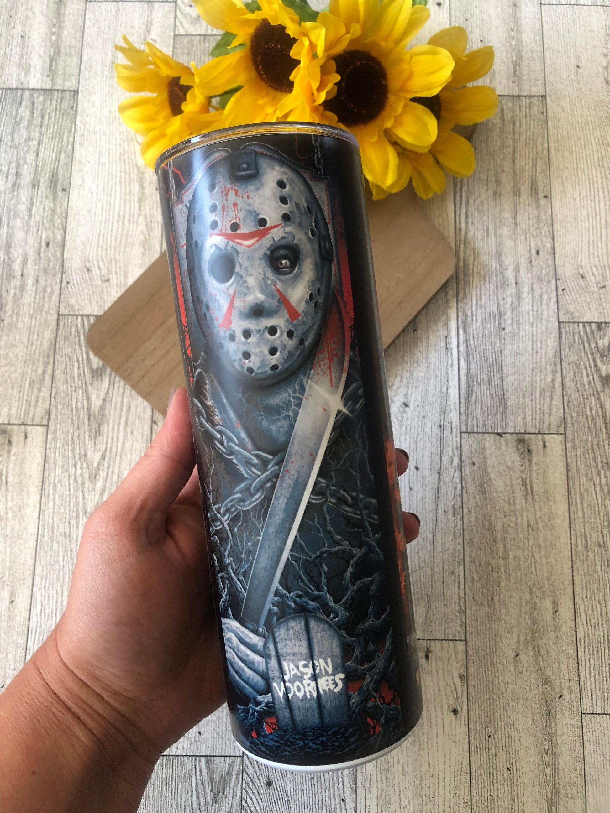 Ready to Ship! Horror Movies 20 oz Sublimation Insulated Matte Tumbler - Ladybug Designs, DIY Lifestyle